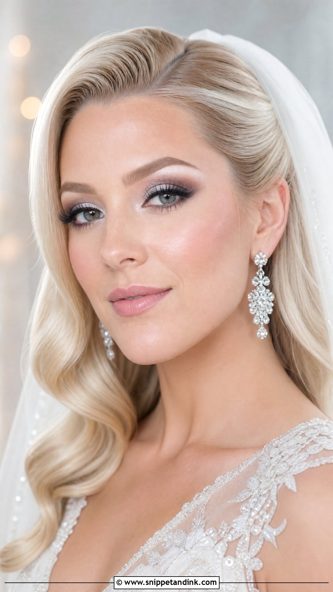 Silver Glam Bridal Makeup - Snippet and Ink - 20 Glam Bridal Makeup Looks