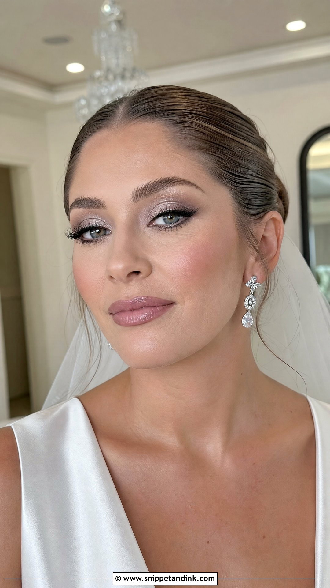 Silver Glam Bride Makeup - Snippet and Ink - 35 Glam Bride Makeup Ideas