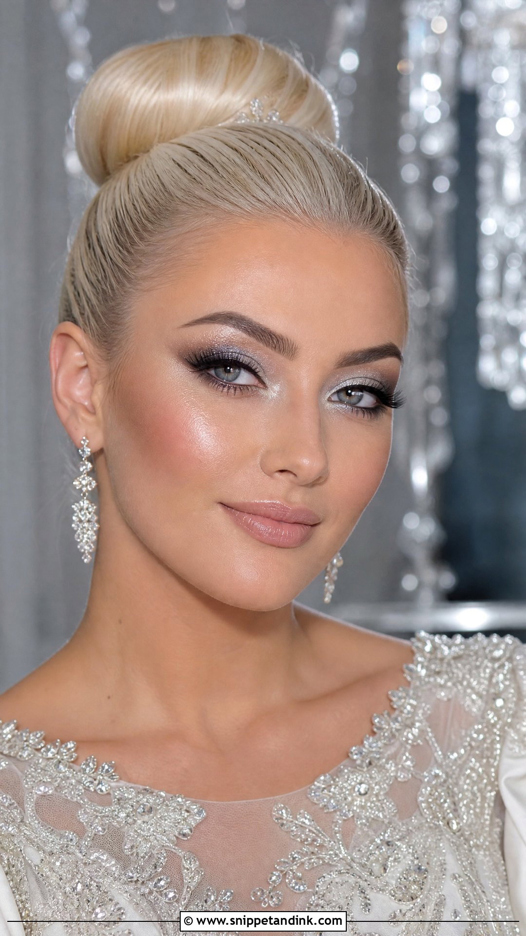 Silver Glam Wedding Makeup For Brown Eyes - Snippet and Ink - 20 Glam Wedding Makeup for Brown Eyes
