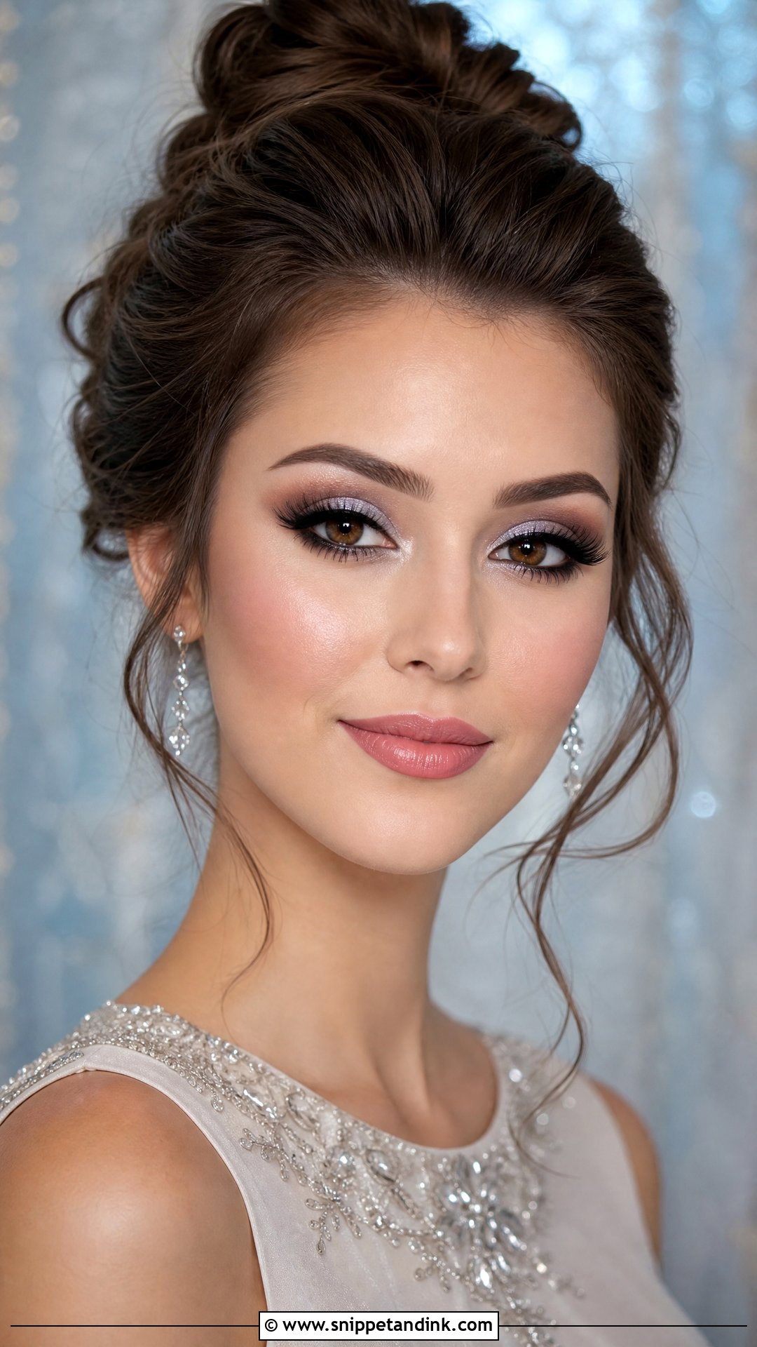 Silver Glam Wedding Makeup For Brown Eyes - Snippet and Ink - 20 Full Glam Wedding Makeup for Brown Eyes