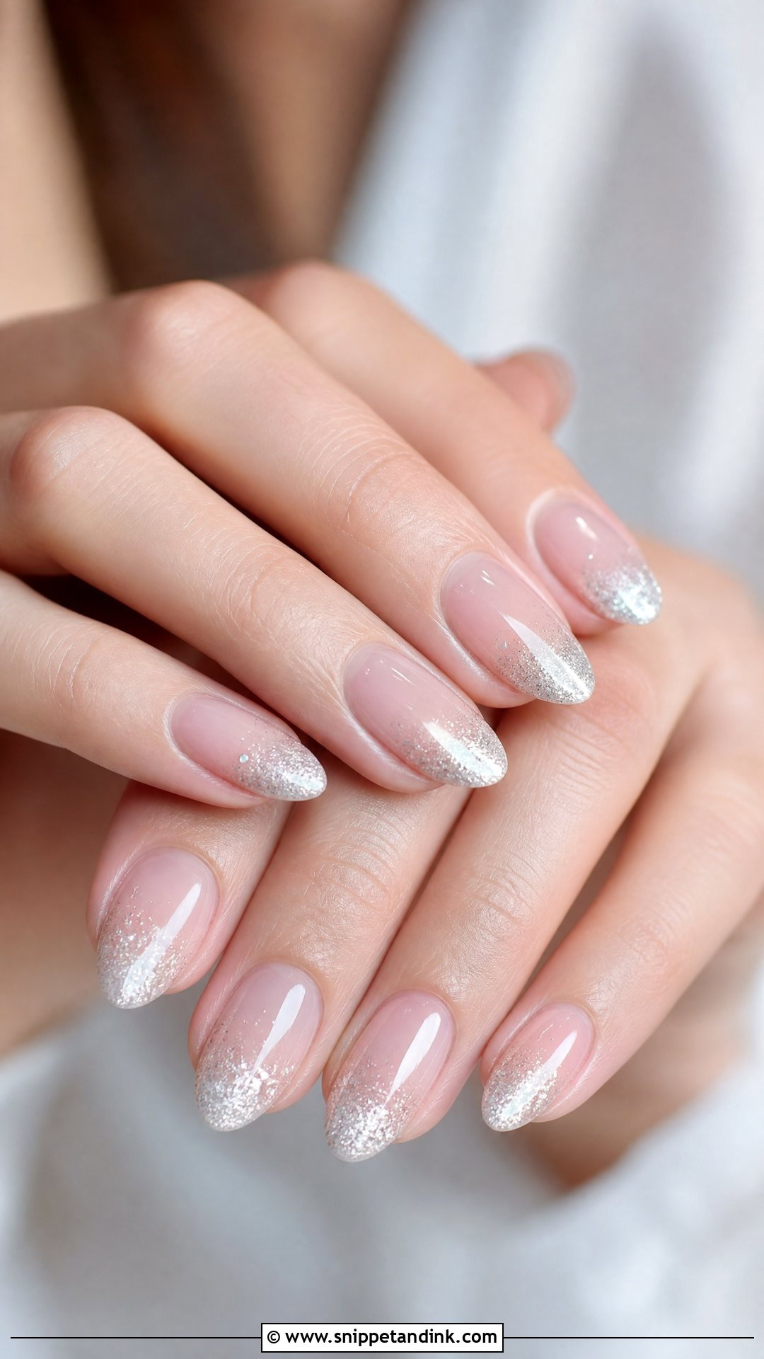 Silver Glitter Bride Nails - Snippet and Ink - 25 Nail Bride Wedding Ideas