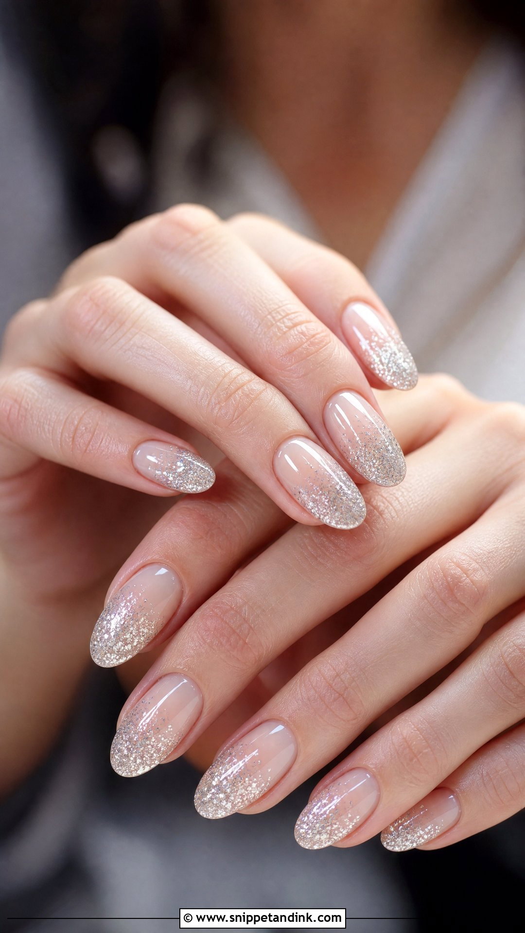 Silver Glitter Engagement Nails - Snippet and Ink - 35 Engagement Nails