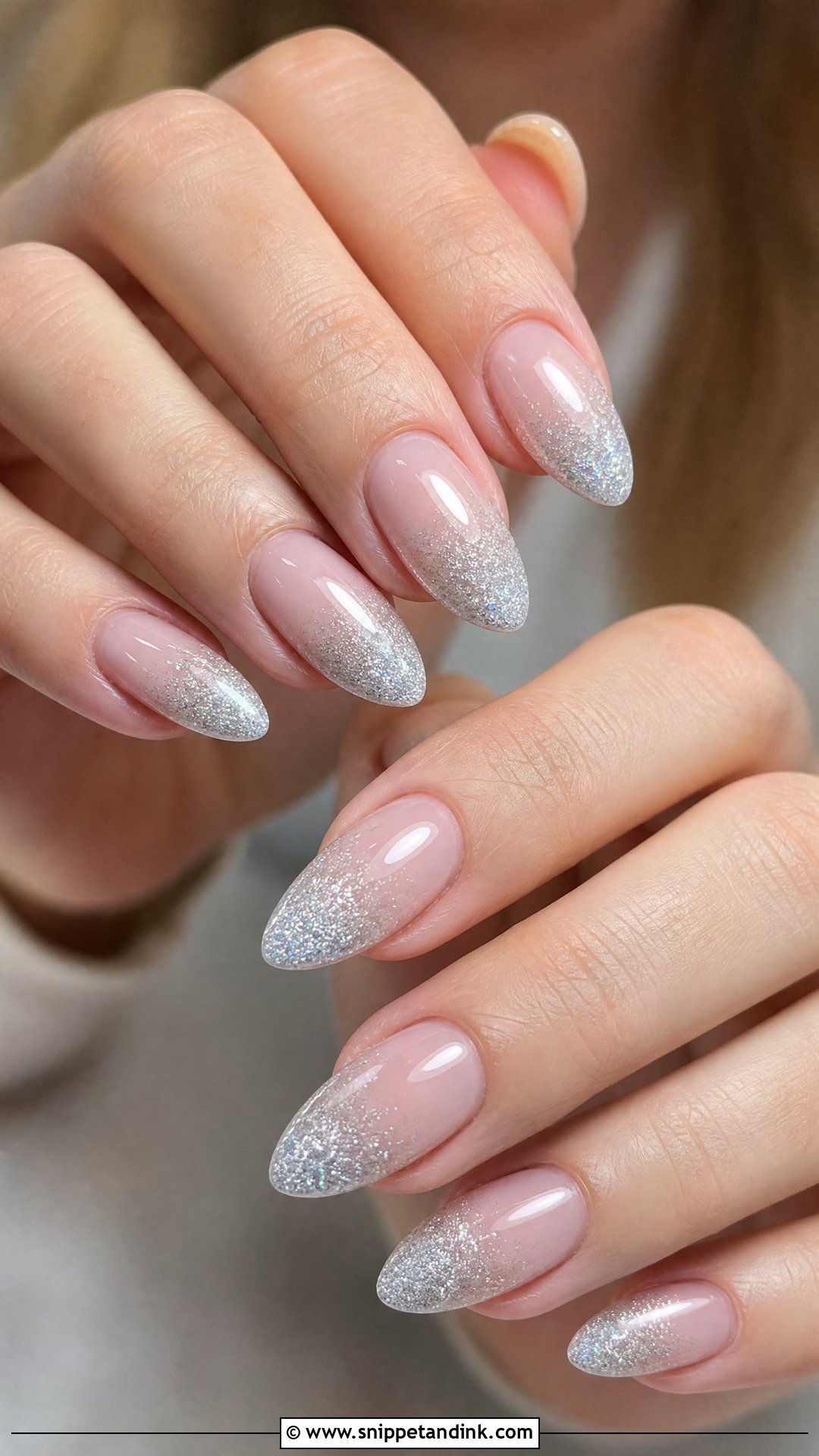 Silver Glitter Ombre Nails - Snippet and Ink - 25 Wedding Party Nails