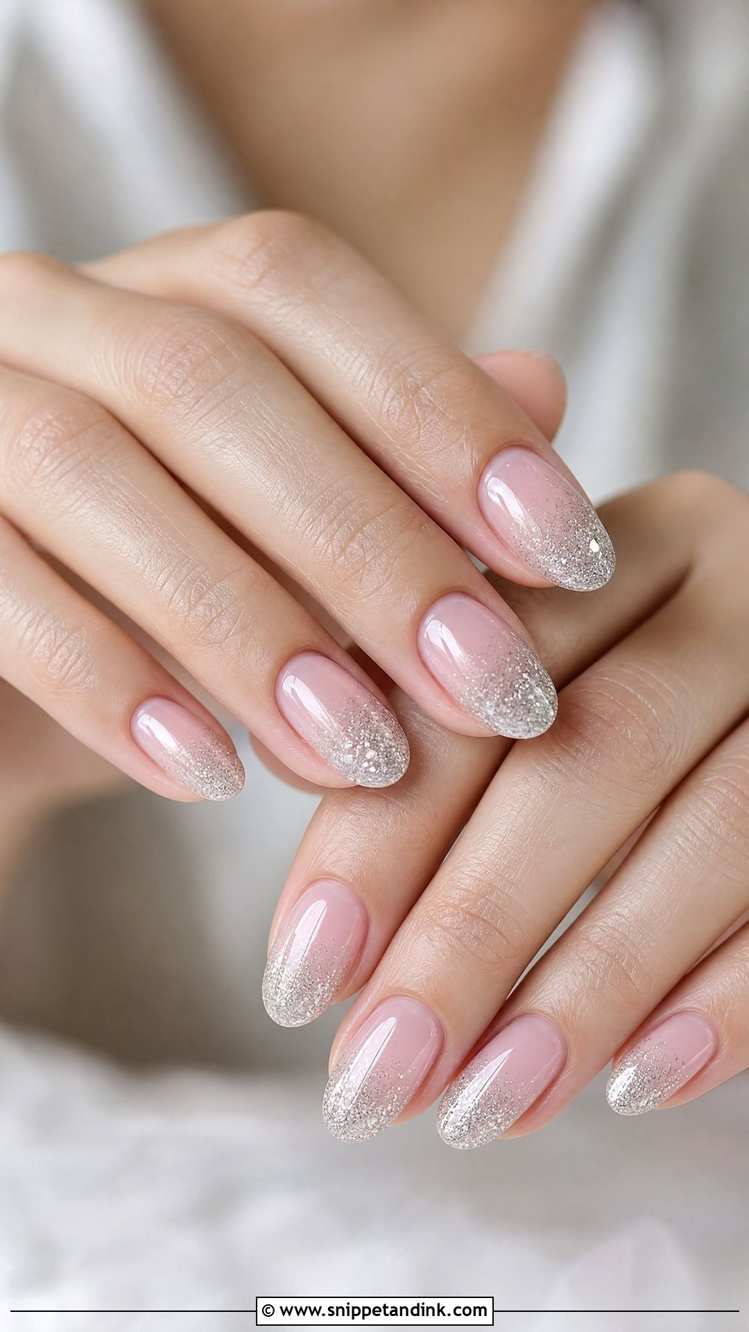 Silver Glitter Ombre Wedding Nails - Snippet and Ink - 25 Wedding Nail Art Designs
