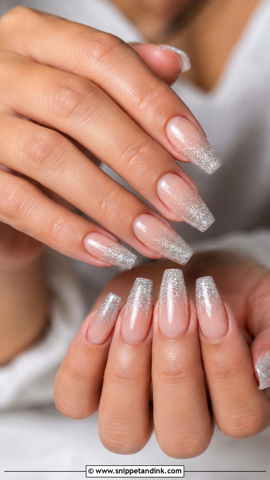 Silver Glitter Ombre Wedding Nails - Snippet and Ink - 20 Silver Wedding Nails