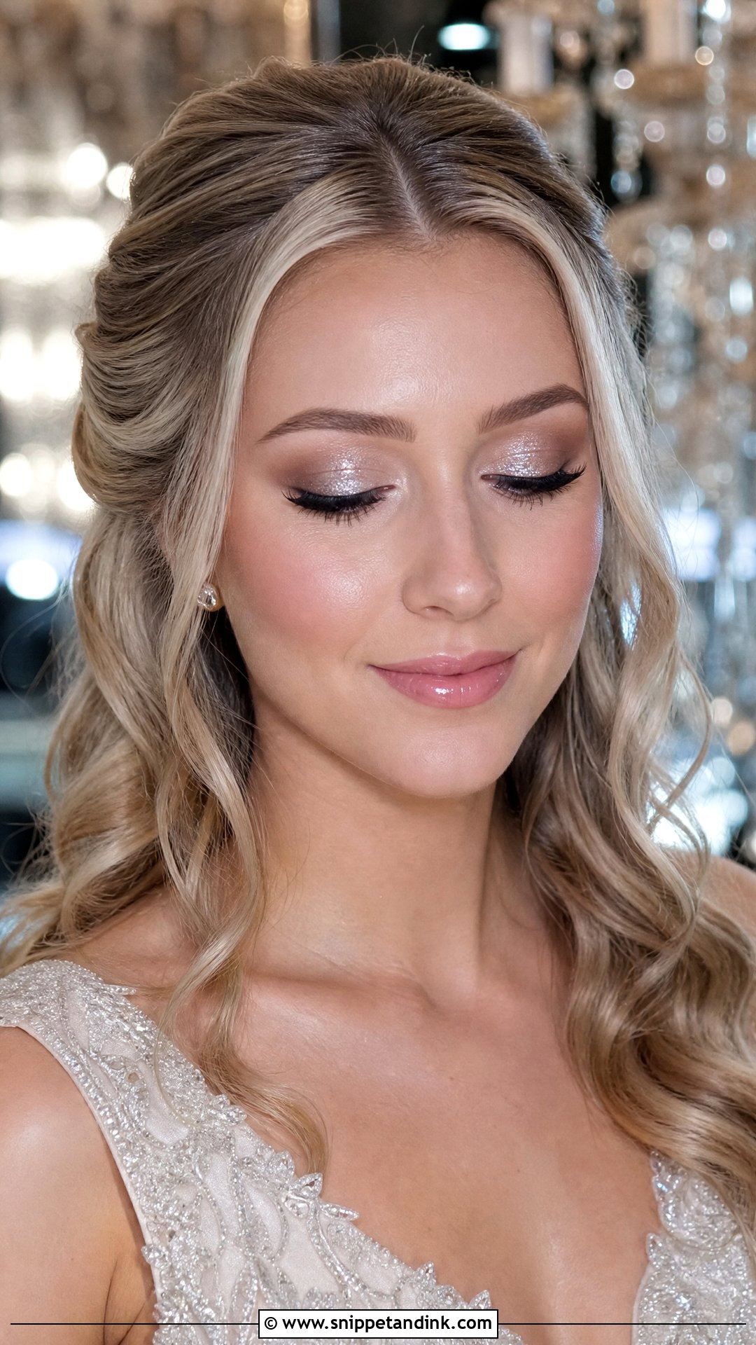 Silver Glitter Wedding Makeup - Snippet and Ink - 20 Edgy Wedding Makeup Ideas