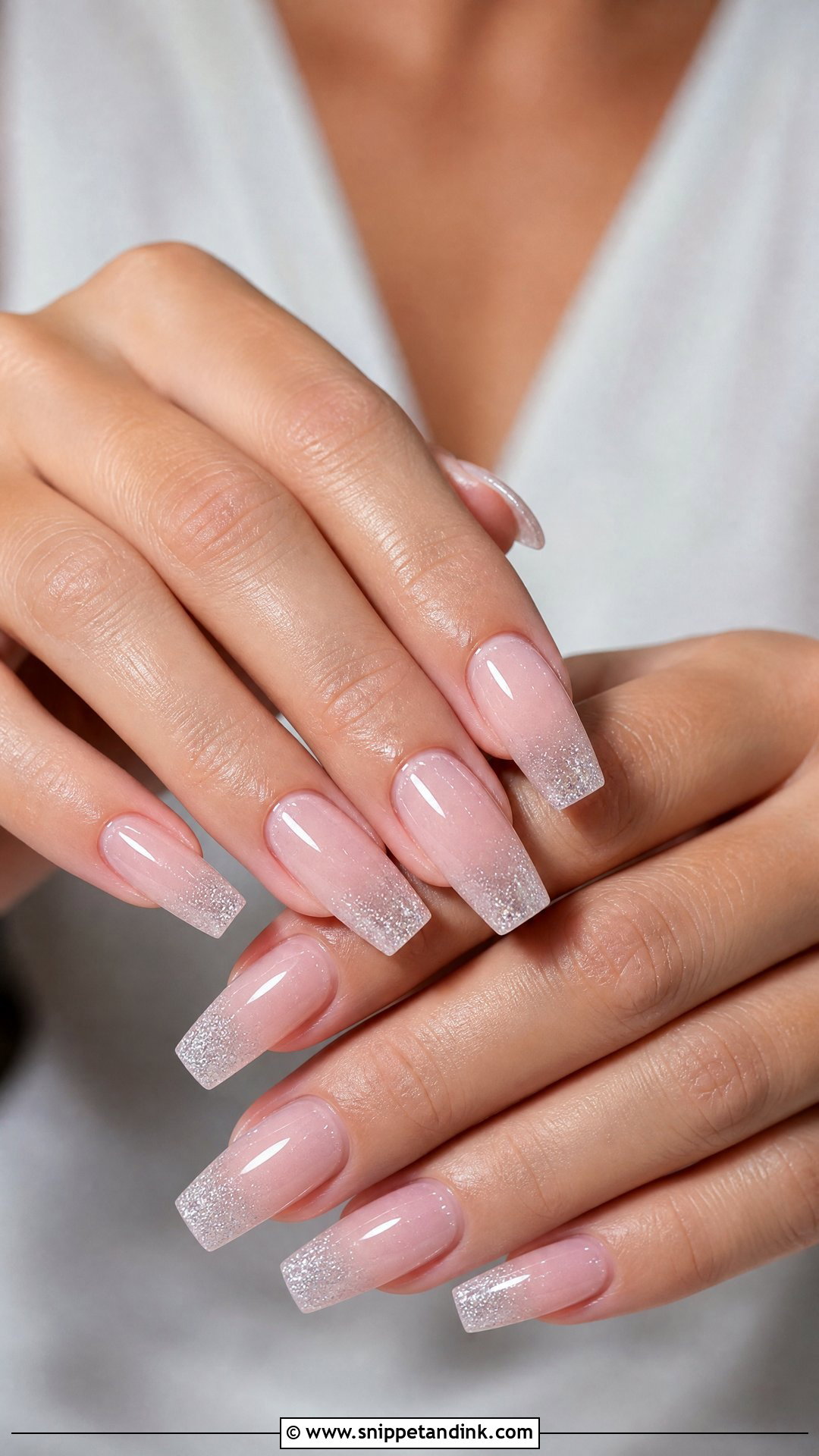 Silver Glitter Wedding Nail Extensions - Snippet and Ink - 25 Nail Extension Designs for Wedding