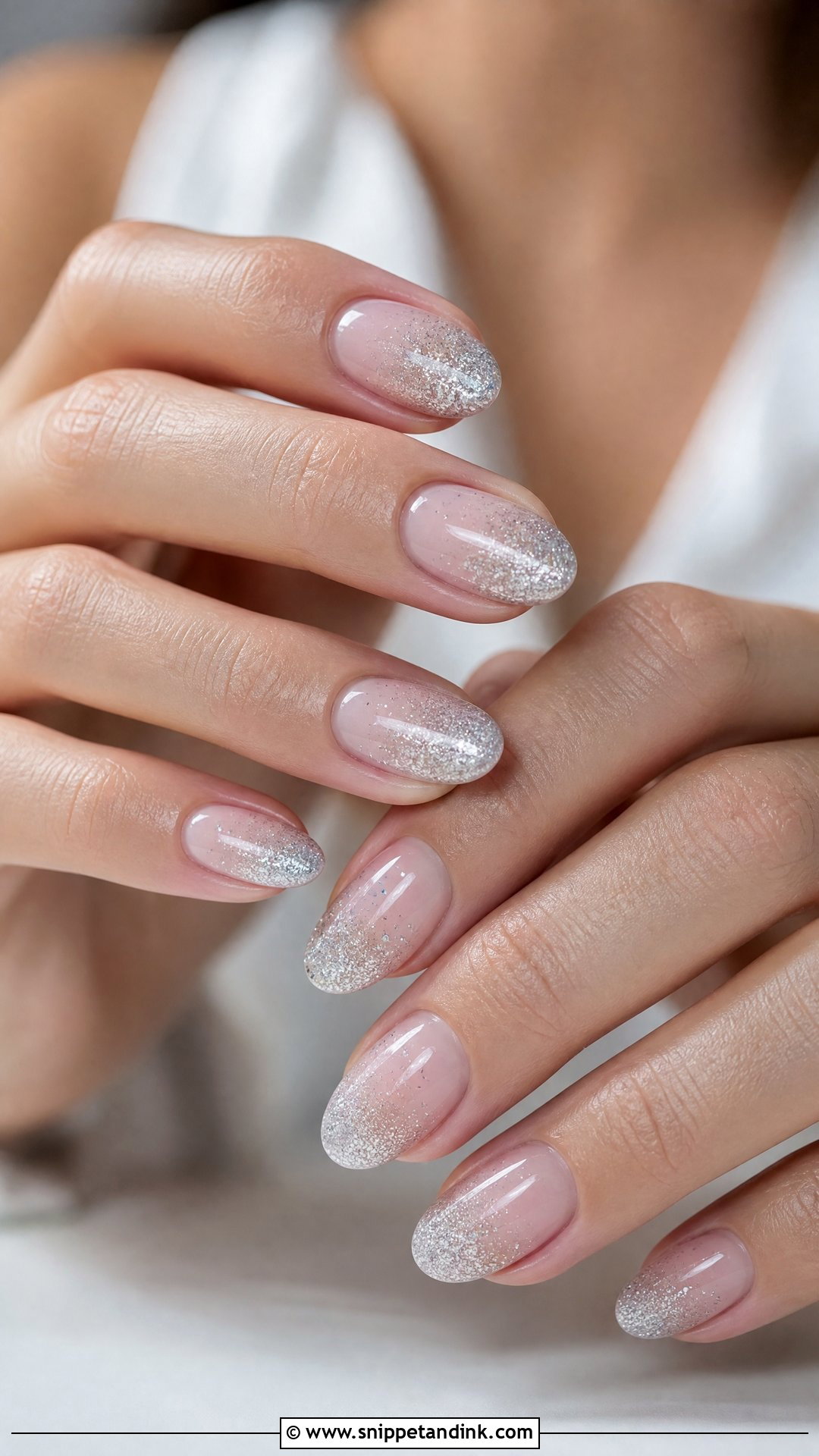 Silver Glitter Wedding Nail Extensions - Snippet and Ink - 20 Nail Extensions for Wedding Ideas