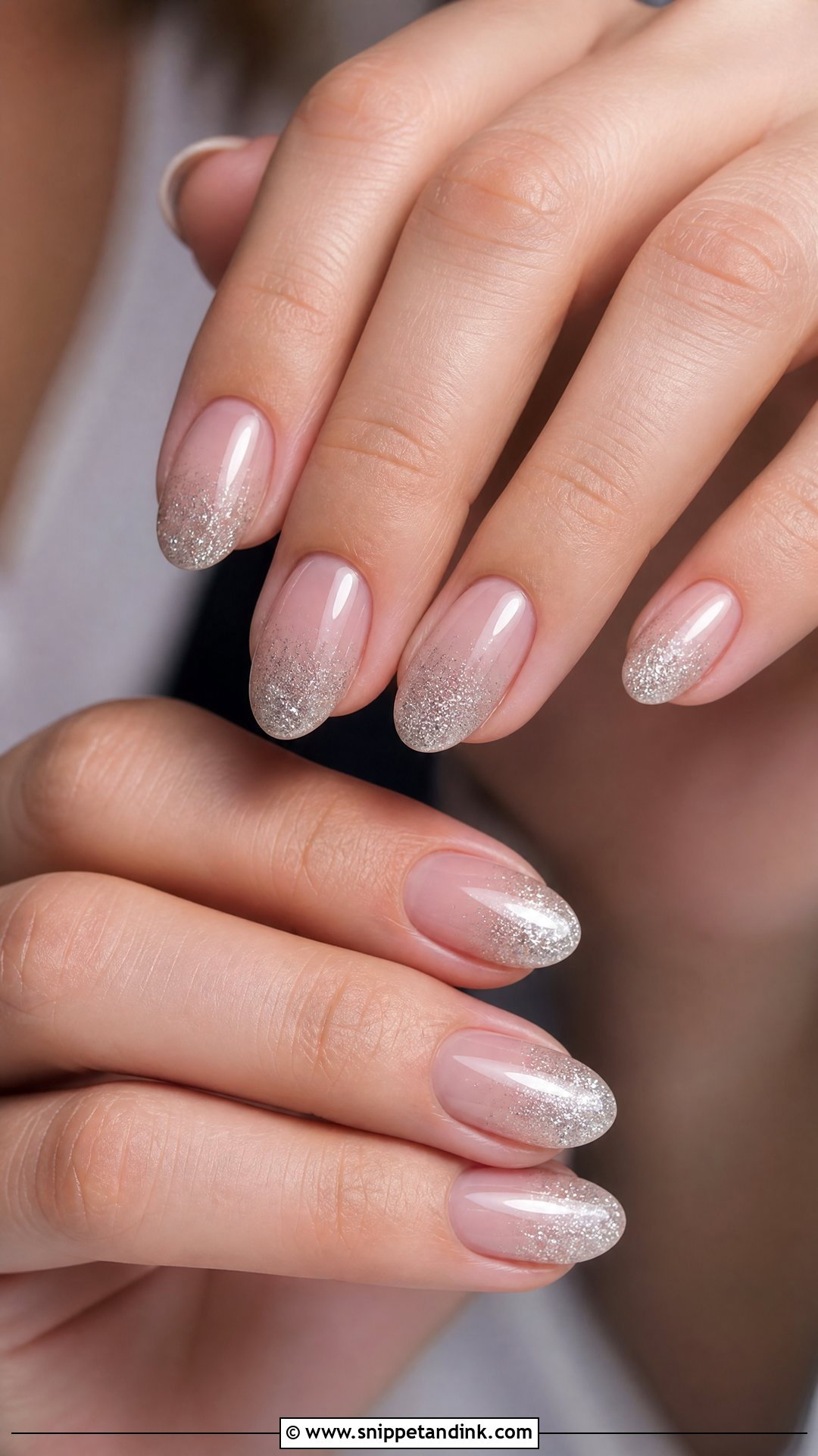 Silver Glitter Wedding Nails - Snippet and Ink - 20 Nail Inspo for Wedding Ideas