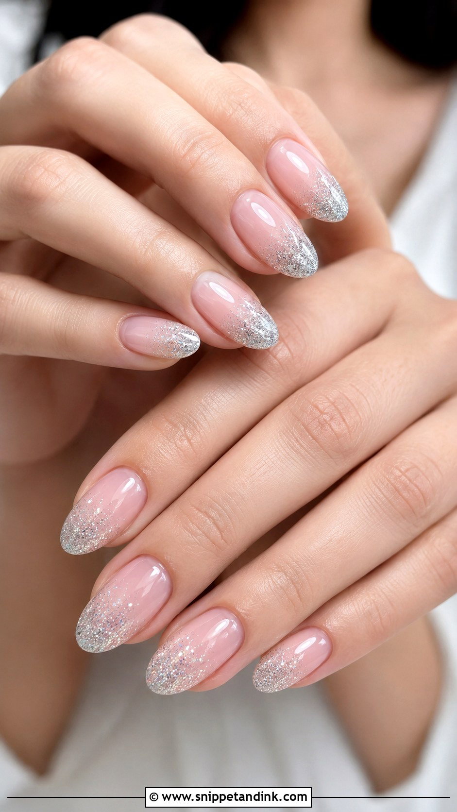 Silver Glitter Wedding Nails - Snippet and Ink - 30 Elegant Wedding Nails for Bride