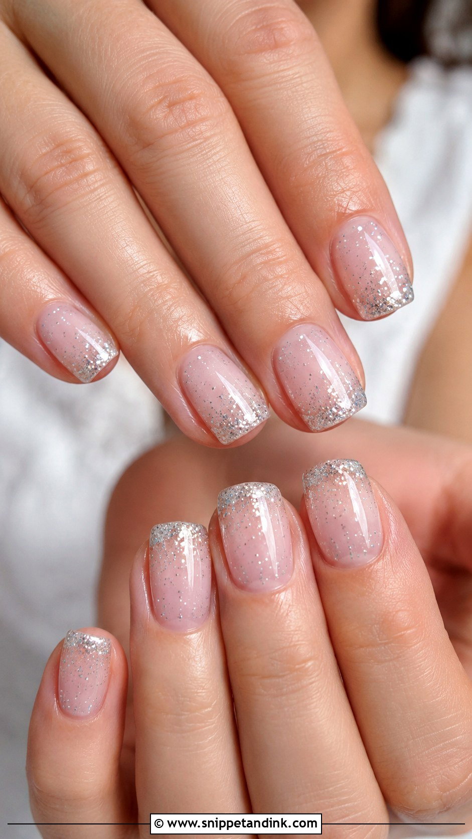 Silver Glitter Wedding Nails - Snippet and Ink - 20 Sparkly Wedding Nails
