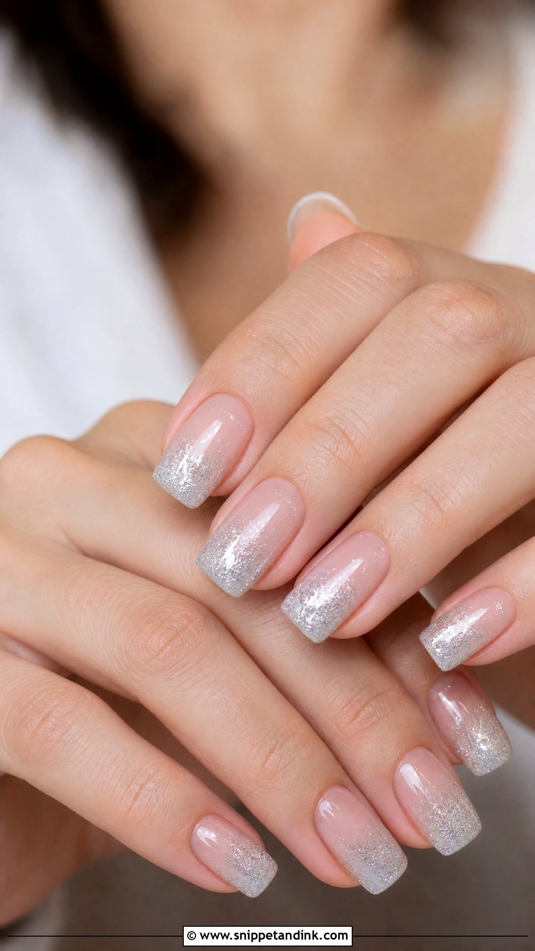Silver Glitter Wedding Nails - Snippet and Ink - 25 Nails for a Wedding