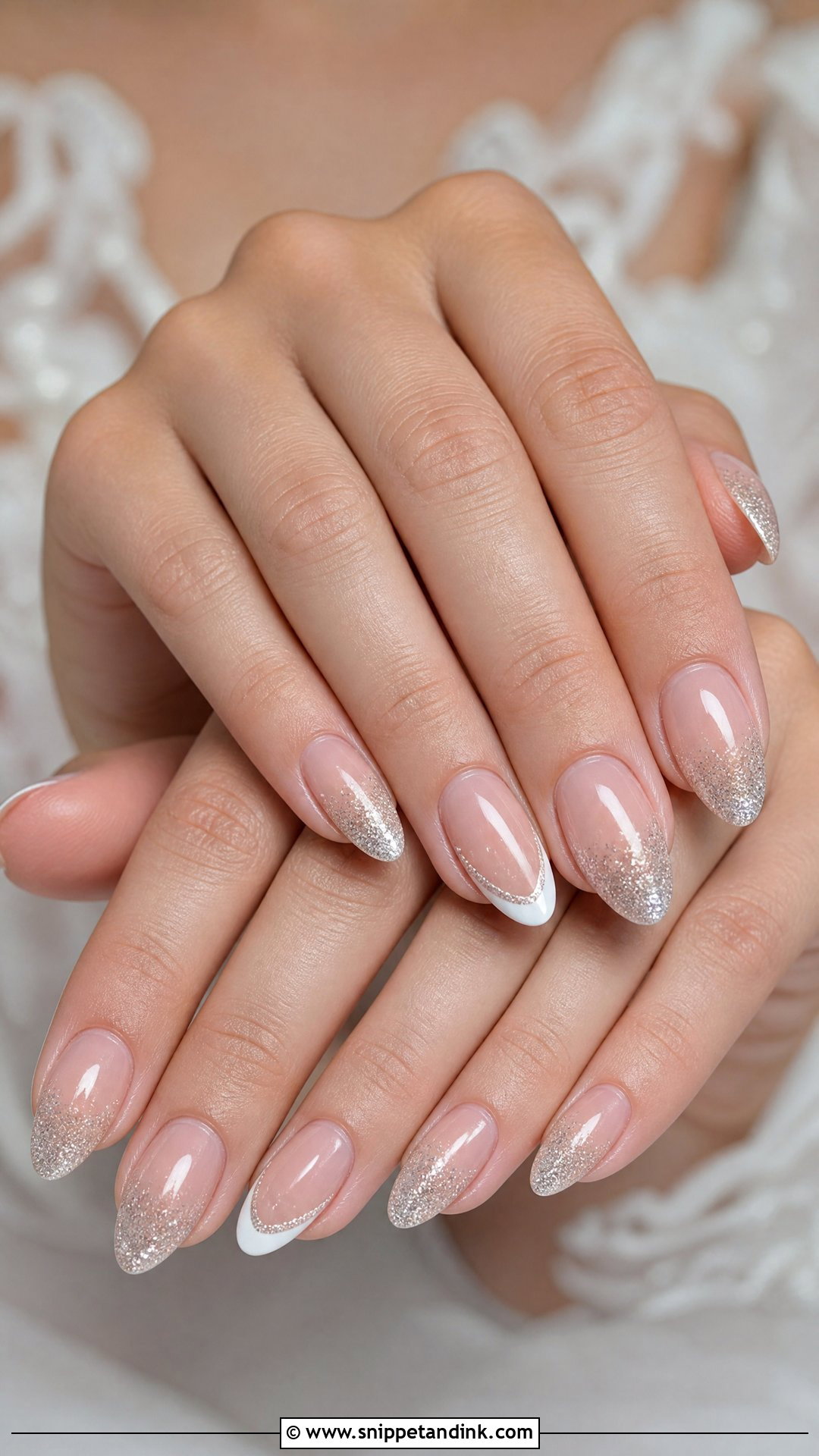 Silver Glitter Wedding Nails - Snippet and Ink - 25 Unique Wedding Nails