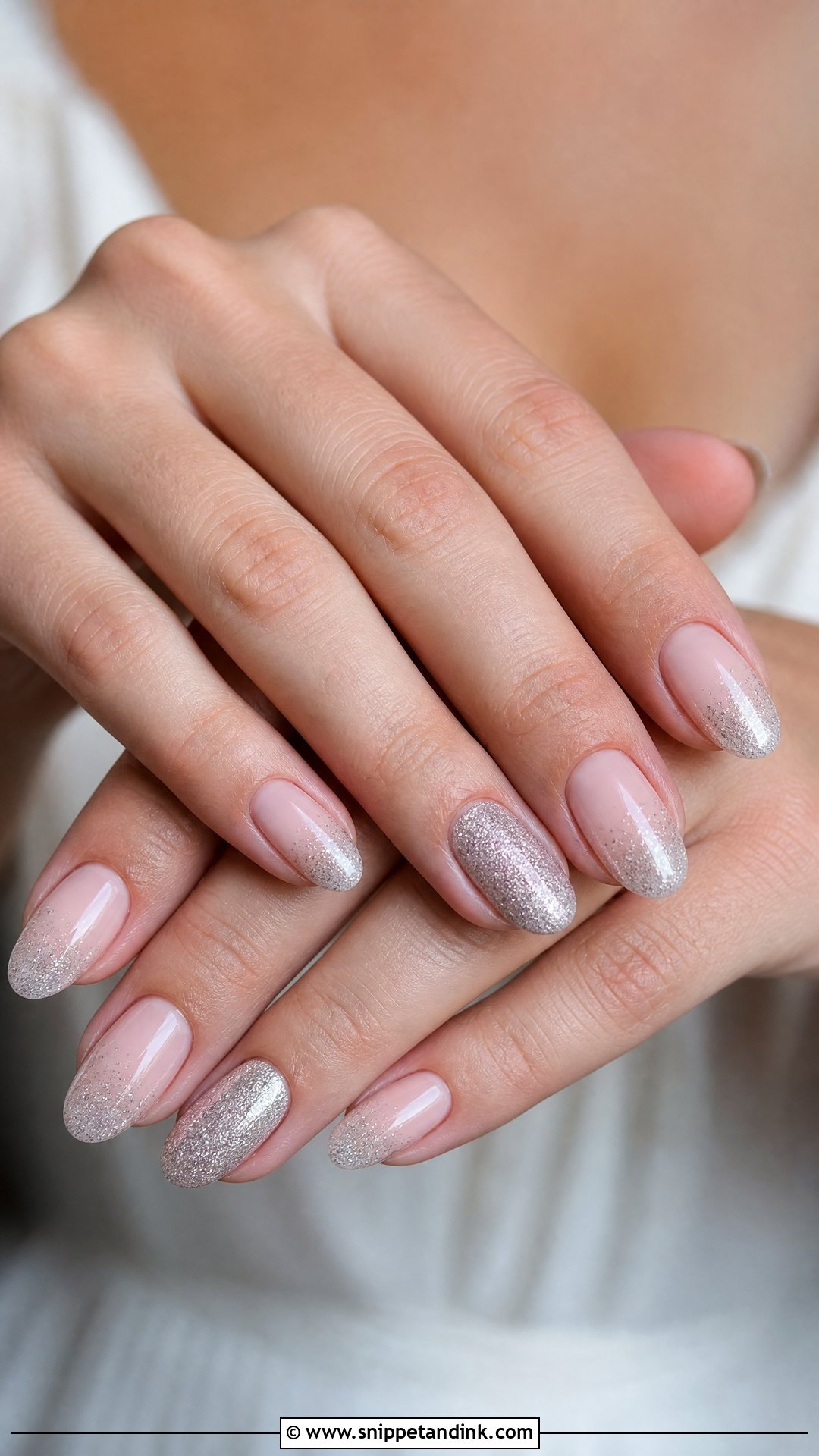 Silver Glitter Wedding Nails - Snippet and Ink - 25 Wedding Nail Art Design Ideas