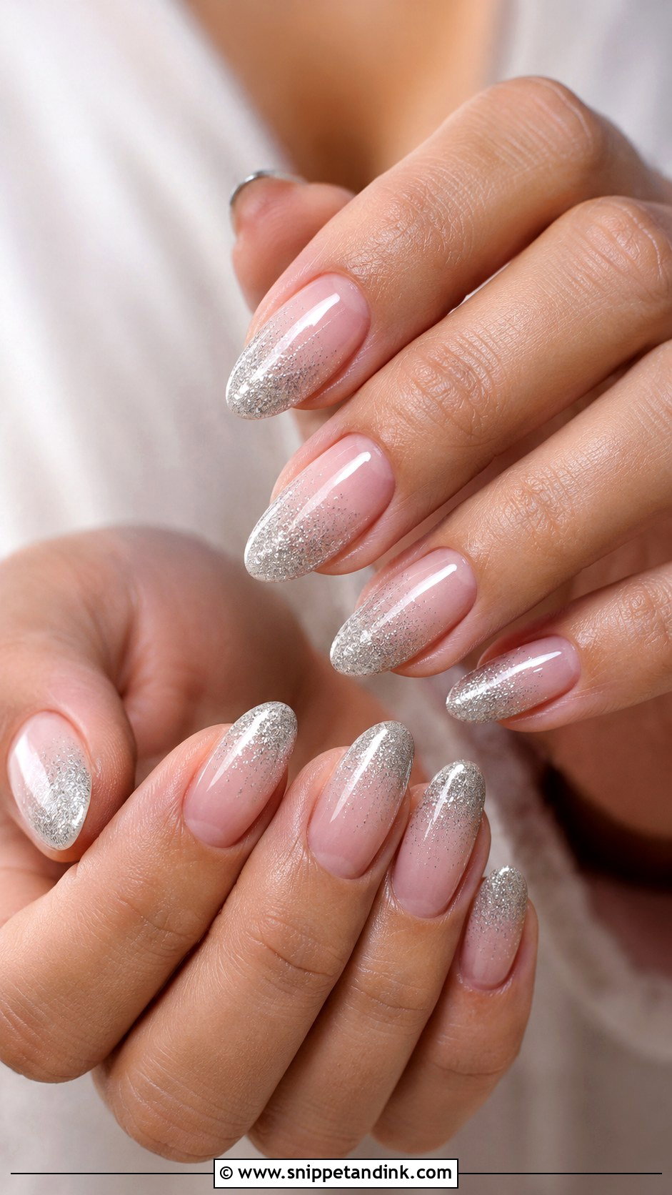 Silver Glitter Wedding Nails - Snippet and Ink - 20 Fancy Wedding Nails