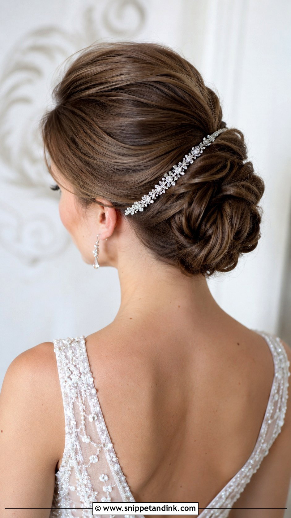 Silver Hairband Wedding Chignon - Snippet and Ink - 15 Hairband Wedding Hairstyles