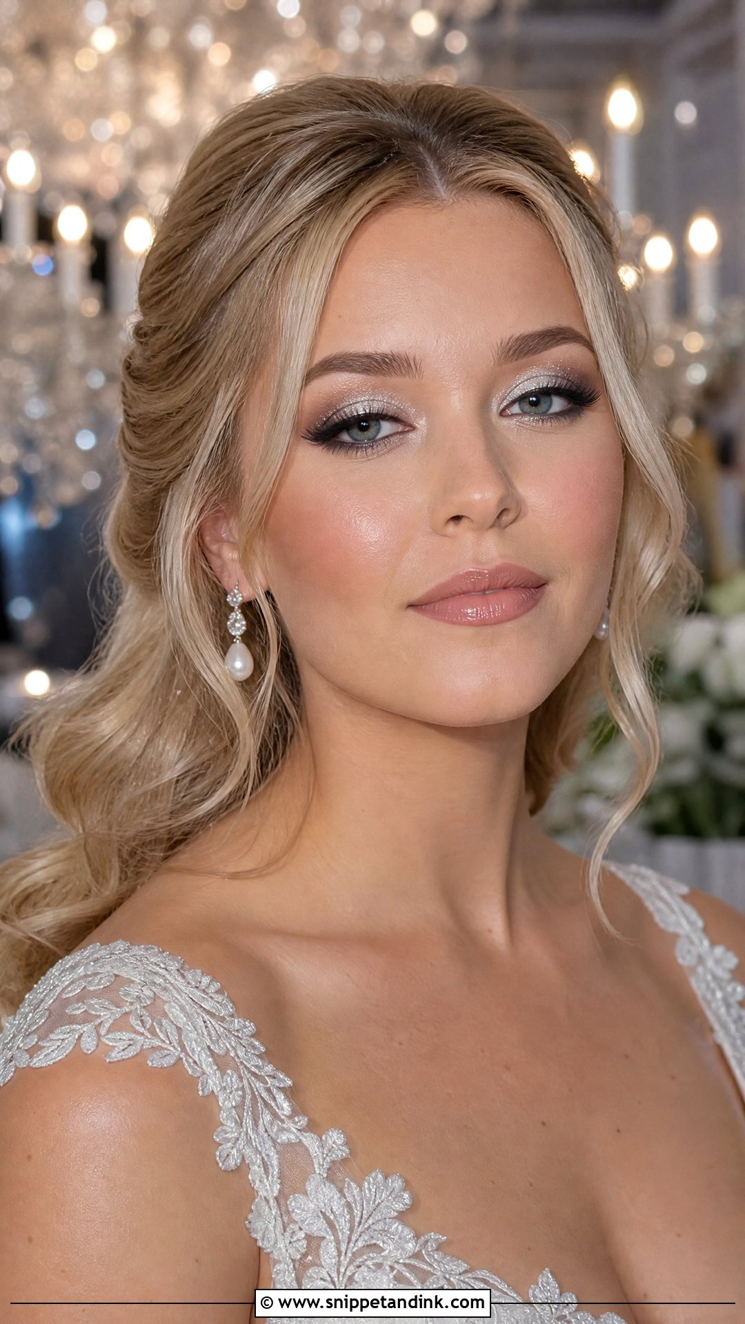 Silver Halo Eye Wedding Makeup - Snippet and Ink - 20 Silver Wedding Makeup Ideas