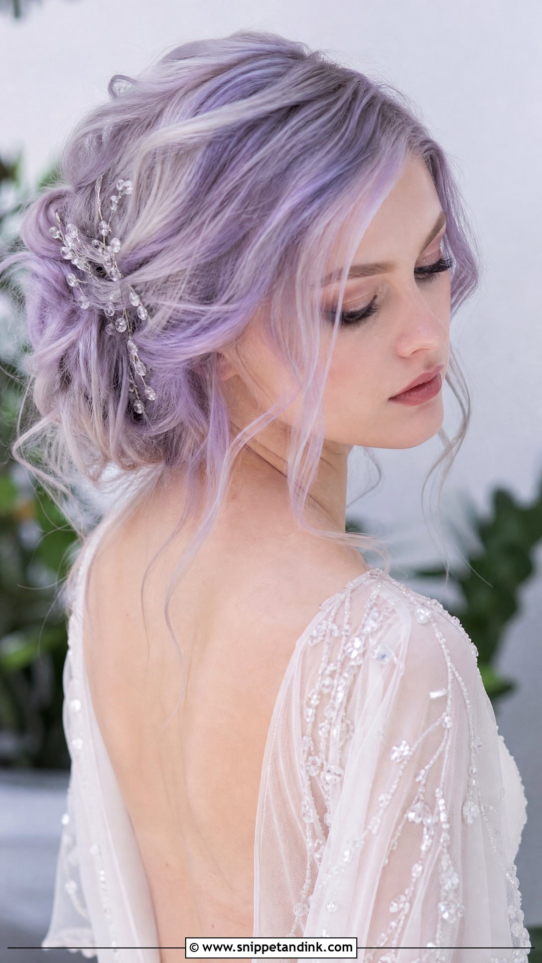 Silver Lavender Bridal Hair Color - Snippet and Ink - 20 Bridal Hair Color Ideas