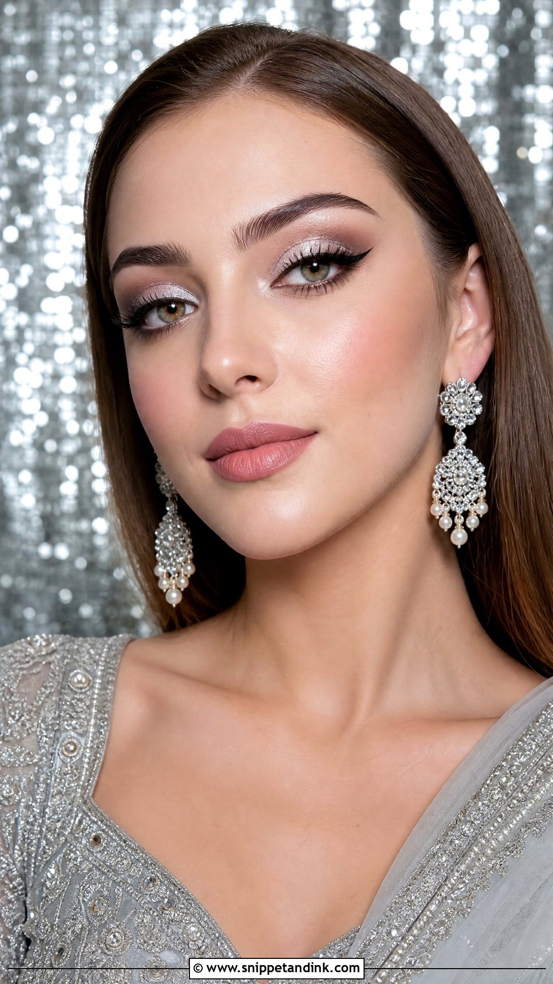 Silver Lehenga Cool Tone Makeup - Snippet and Ink - 20 Lengha Makeup Looks