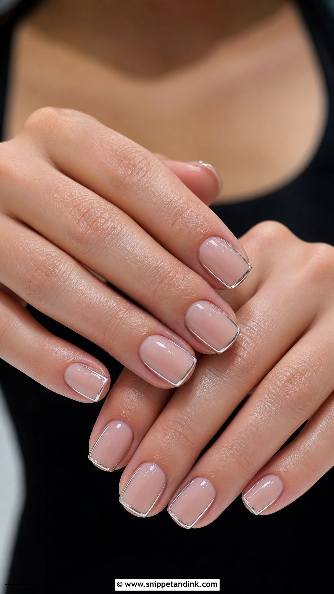 Silver Line Wedding Nails - Snippet and Ink - 25 Simple Wedding Nail Art Ideas