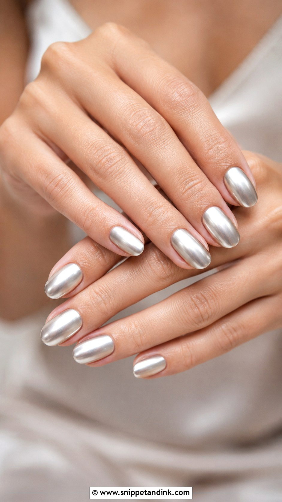 Silver Metallic Wedding Nails - Snippet and Ink - 20 Silver Wedding Nails