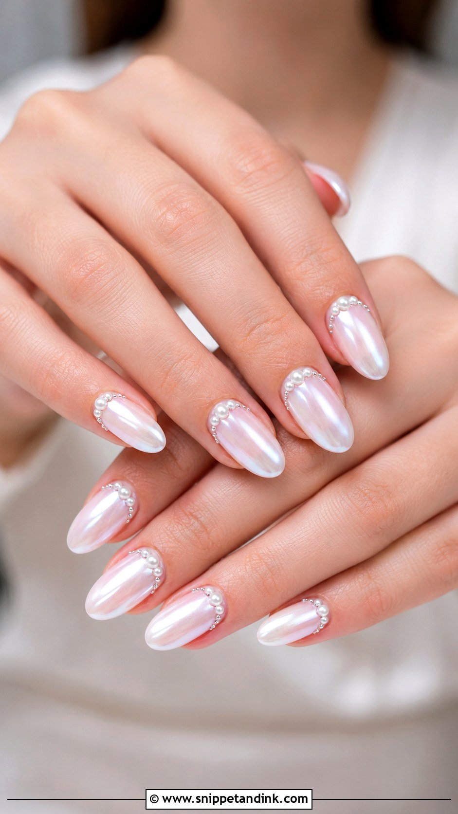 Silver Pearl Wedding Nails - Snippet and Ink - 20 Silver Wedding Nails