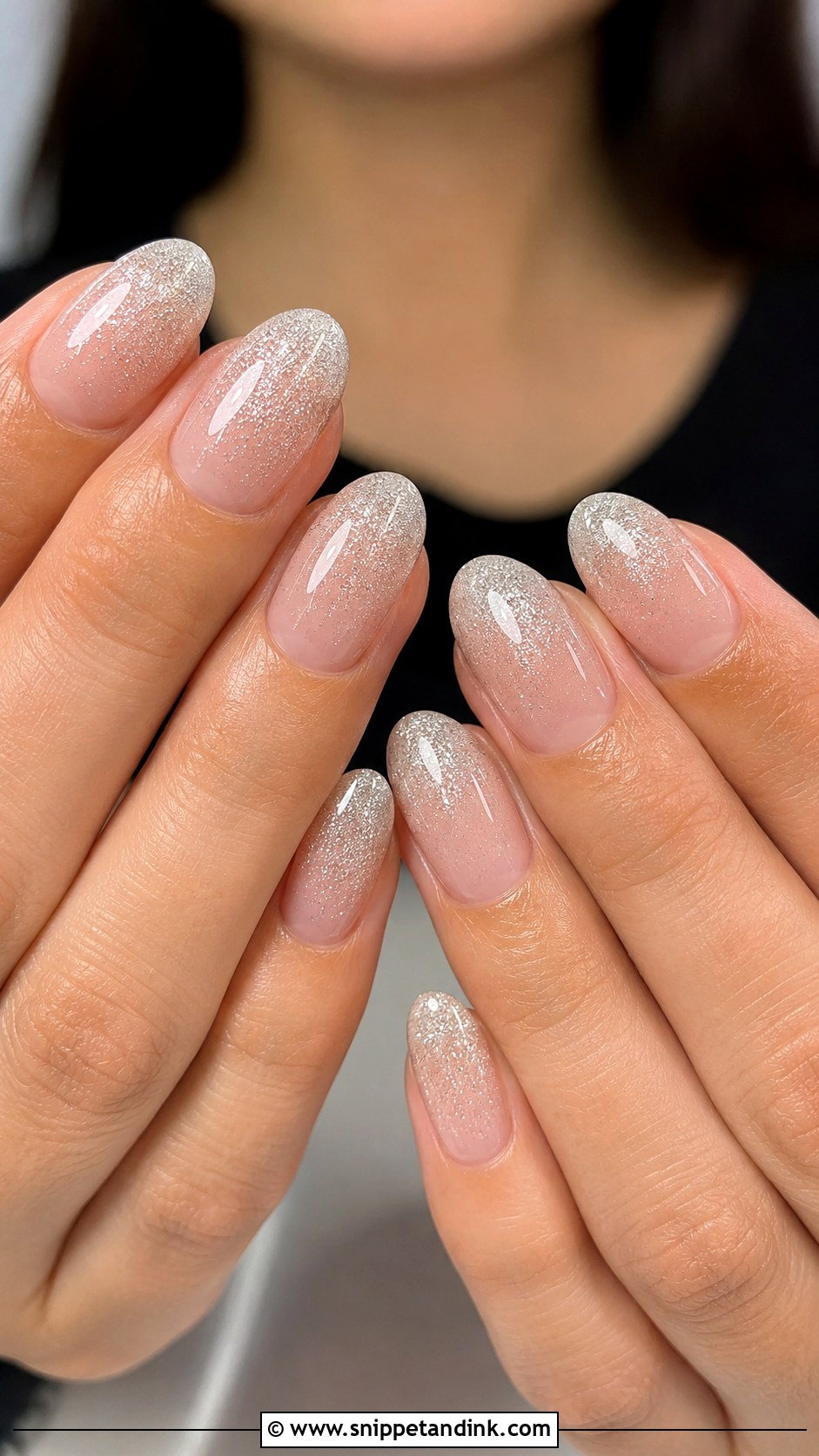 Silver Shimmer Wedding Guest Nails - Snippet and Ink - 20 Nail Ideas for Wedding Guest
