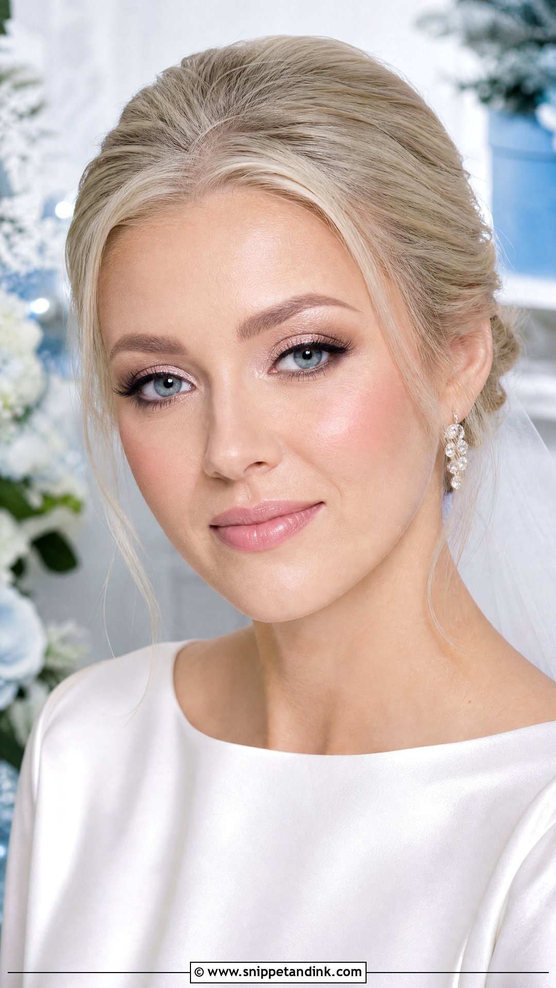 Silver Shimmer Wedding Makeup For Blonde Hair And Blue Eyes - Snippet and Ink - 20 Wedding Makeup for Blonde Hair and Blue Eyes