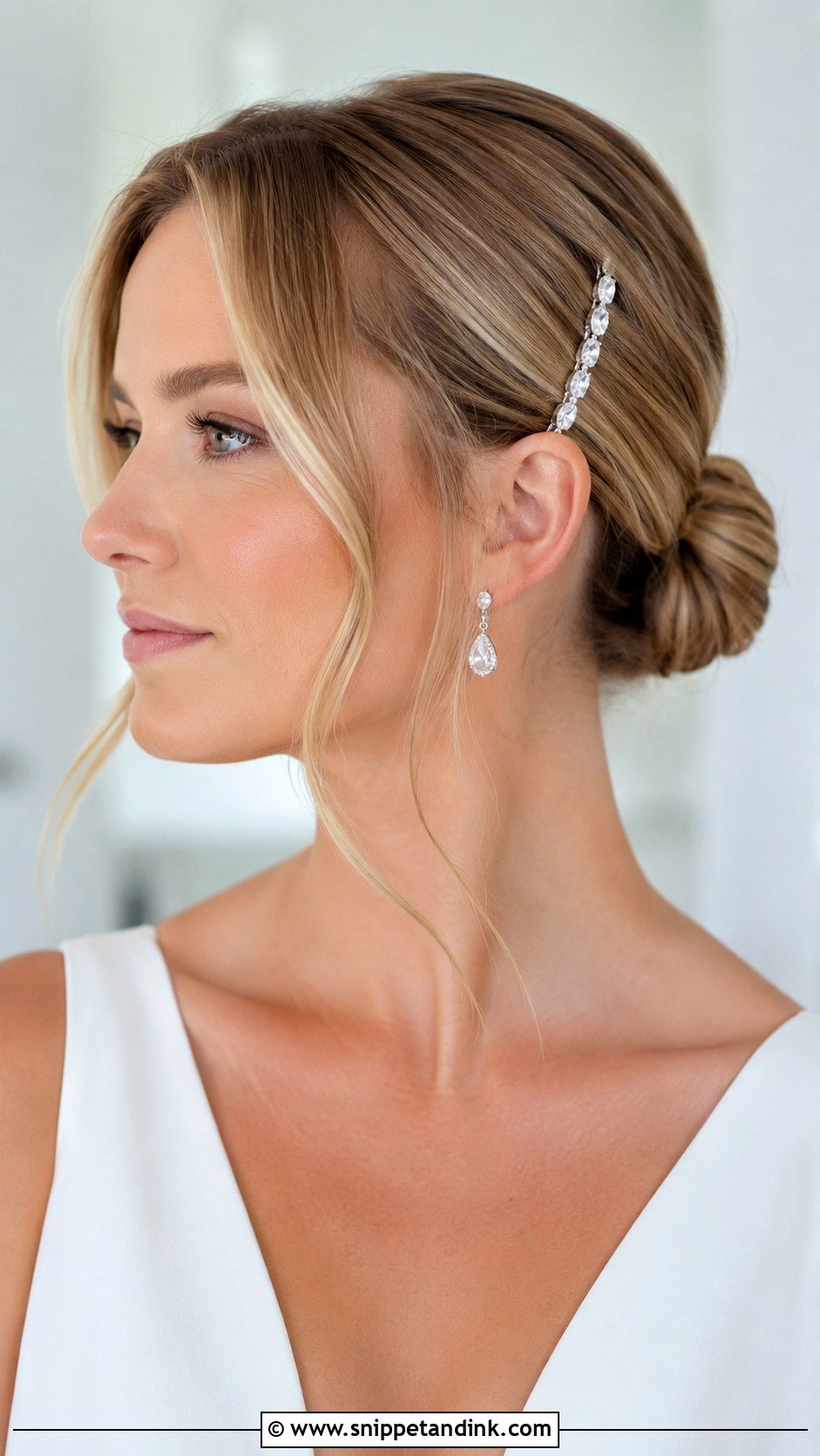 Silver Side Wedding Hair Clip - Snippet and Ink - 15 Side Wedding Hair Clips