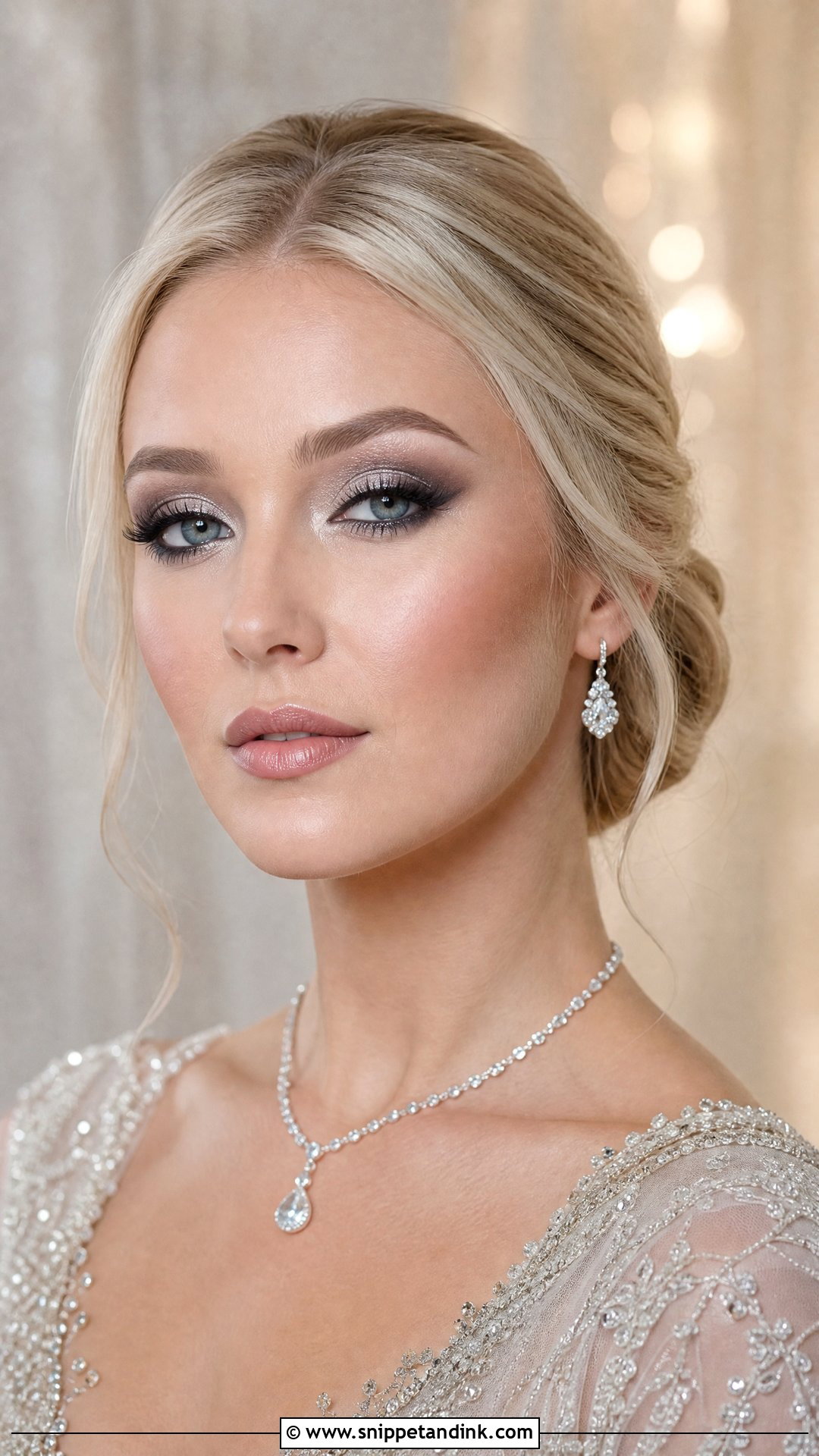 Silver Smokey Bridal Makeup - Snippet and Ink - 20 Smokey Bridal Makeup Ideas