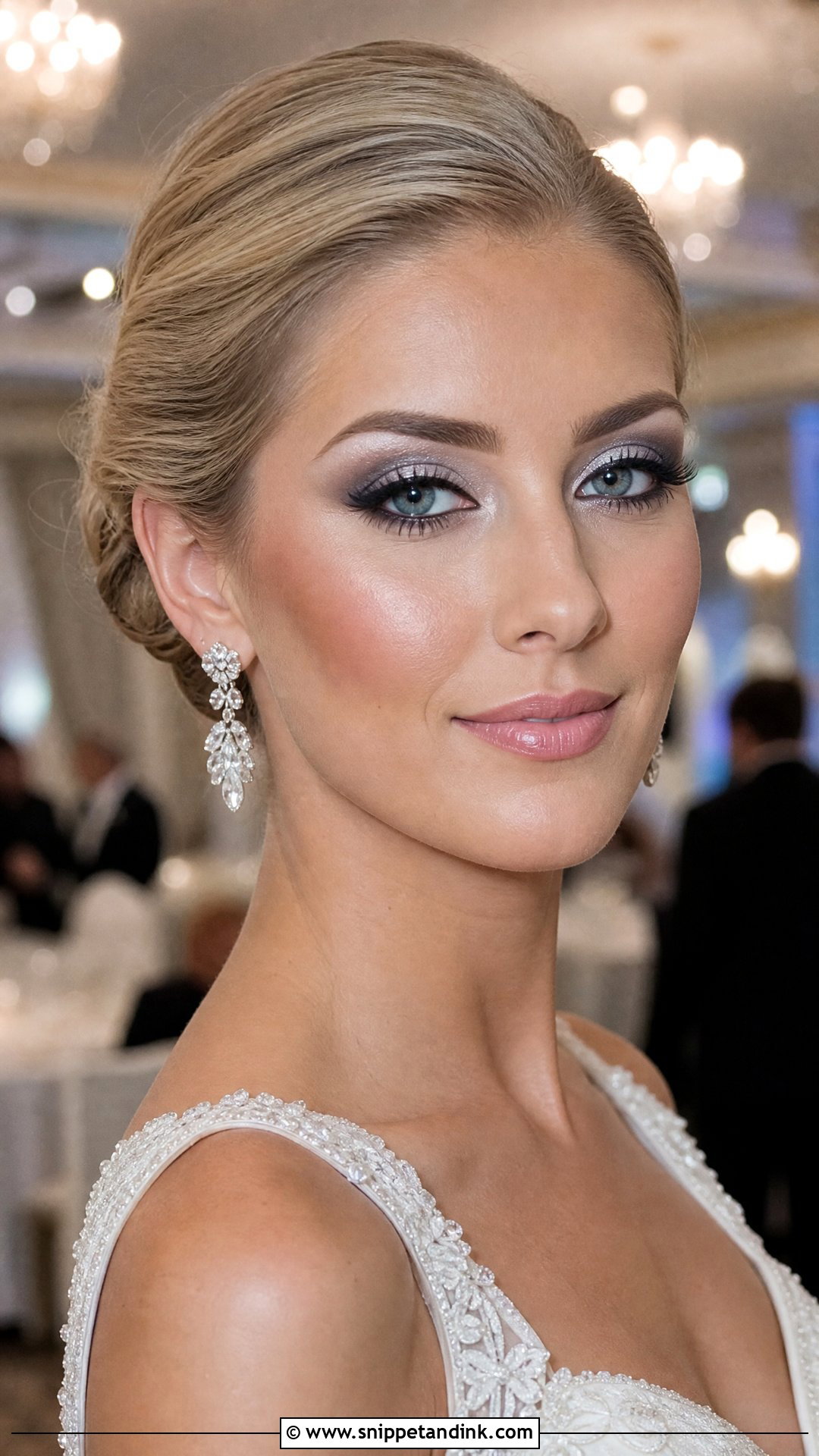 Silver Smokey Eye Bridal Makeup - Snippet and Ink - 20 Smokey Eye Bridal Makeup Ideas