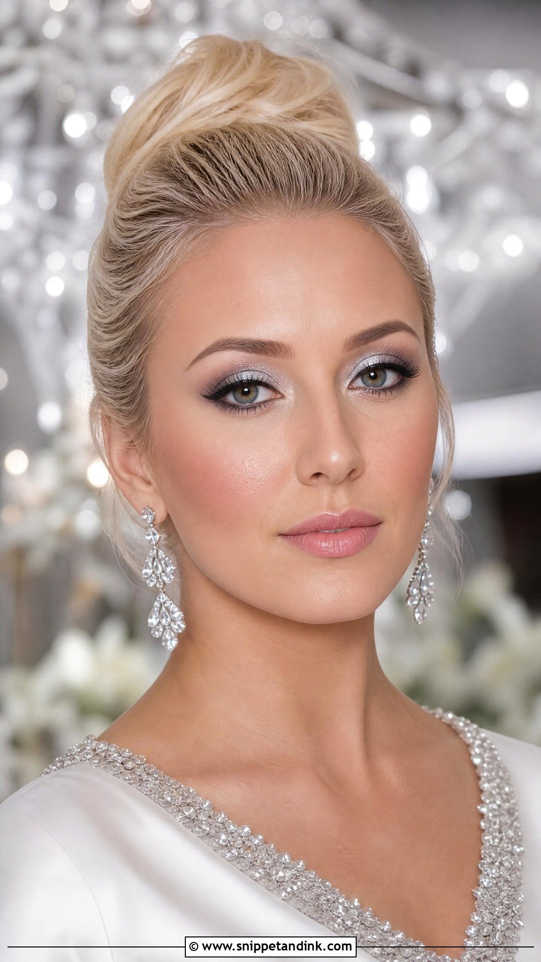 Silver Smokey Eye Wedding Makeup - Snippet and Ink - 20 Smokey Eye Wedding Makeup Ideas