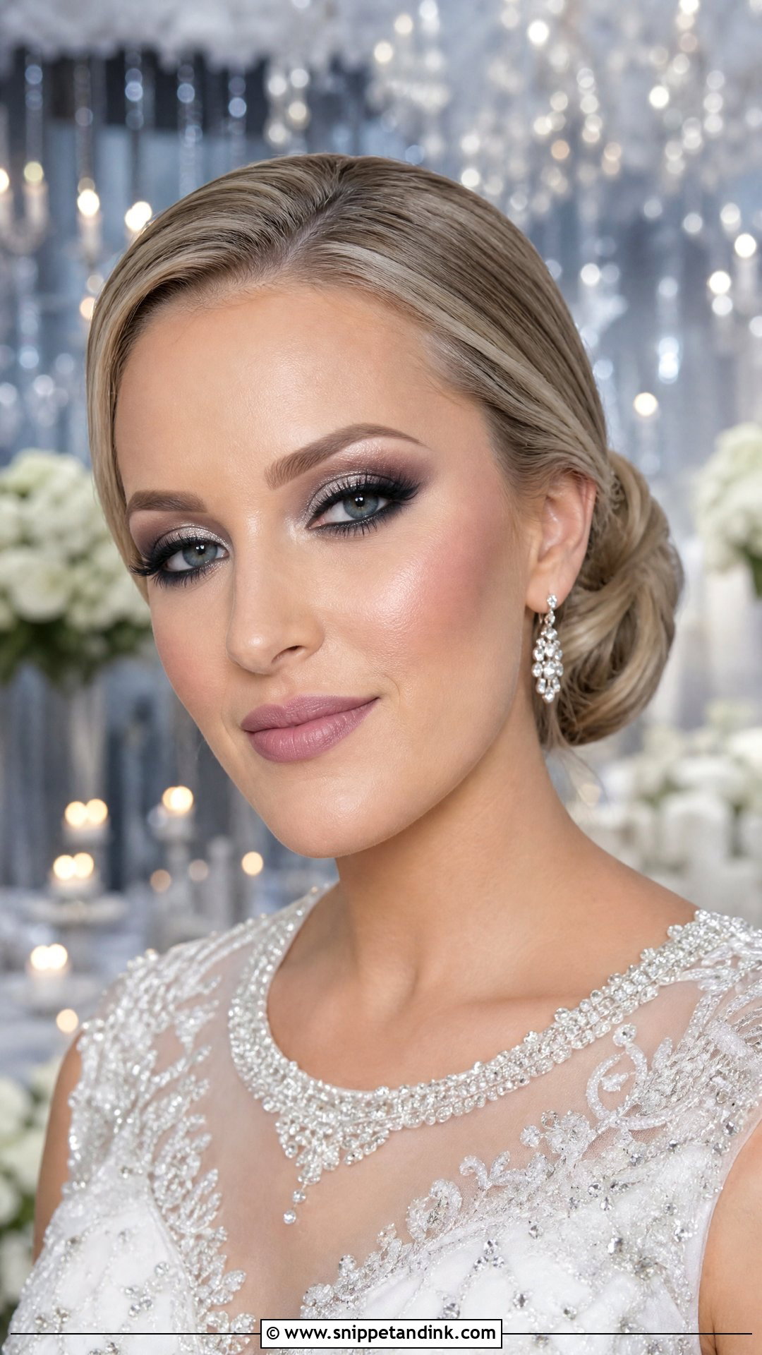 Silver Smokey Eye Wedding Makeup - Snippet and Ink - 20 Bold Wedding Makeup Ideas