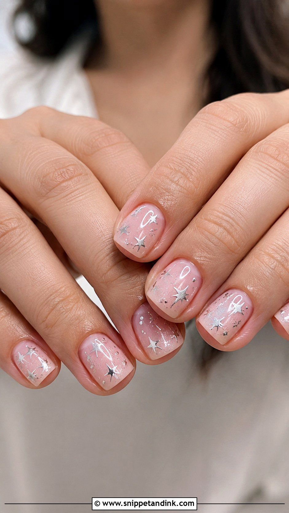 Silver Star Hens Party Nails - Snippet and Ink - 20 Hens Party Nails