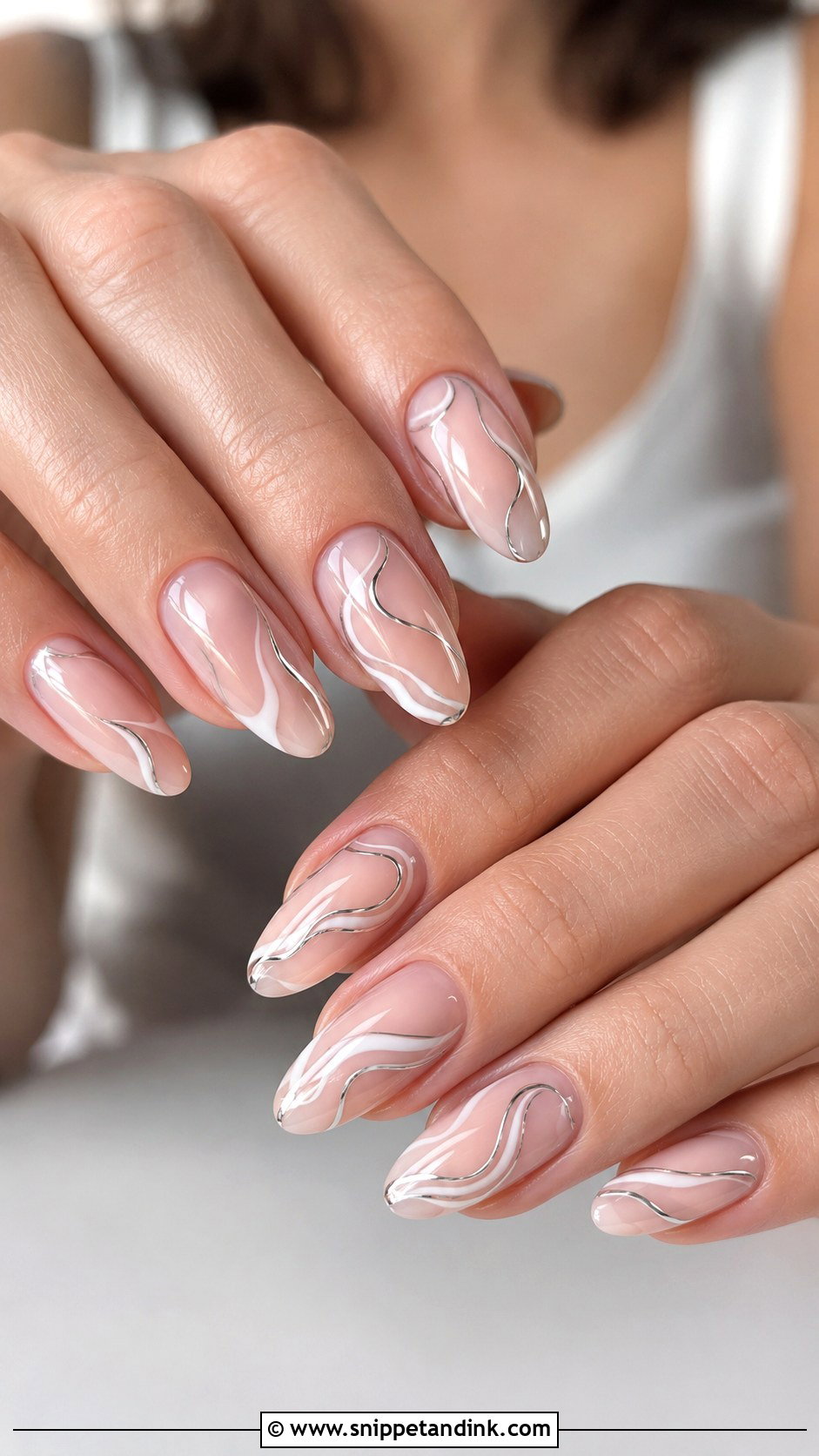Silver Swirl Wedding Nails - Snippet and Ink - 20 Silver Wedding Nails