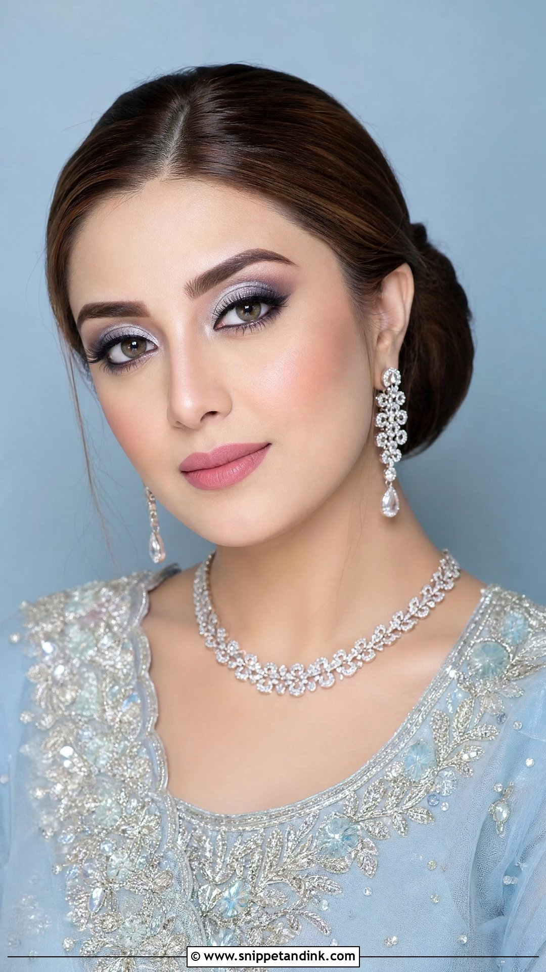 Silver Walima Eye Makeup - Snippet and Ink - 20 Pakistani Bridal Walima Makeup Look Ideas