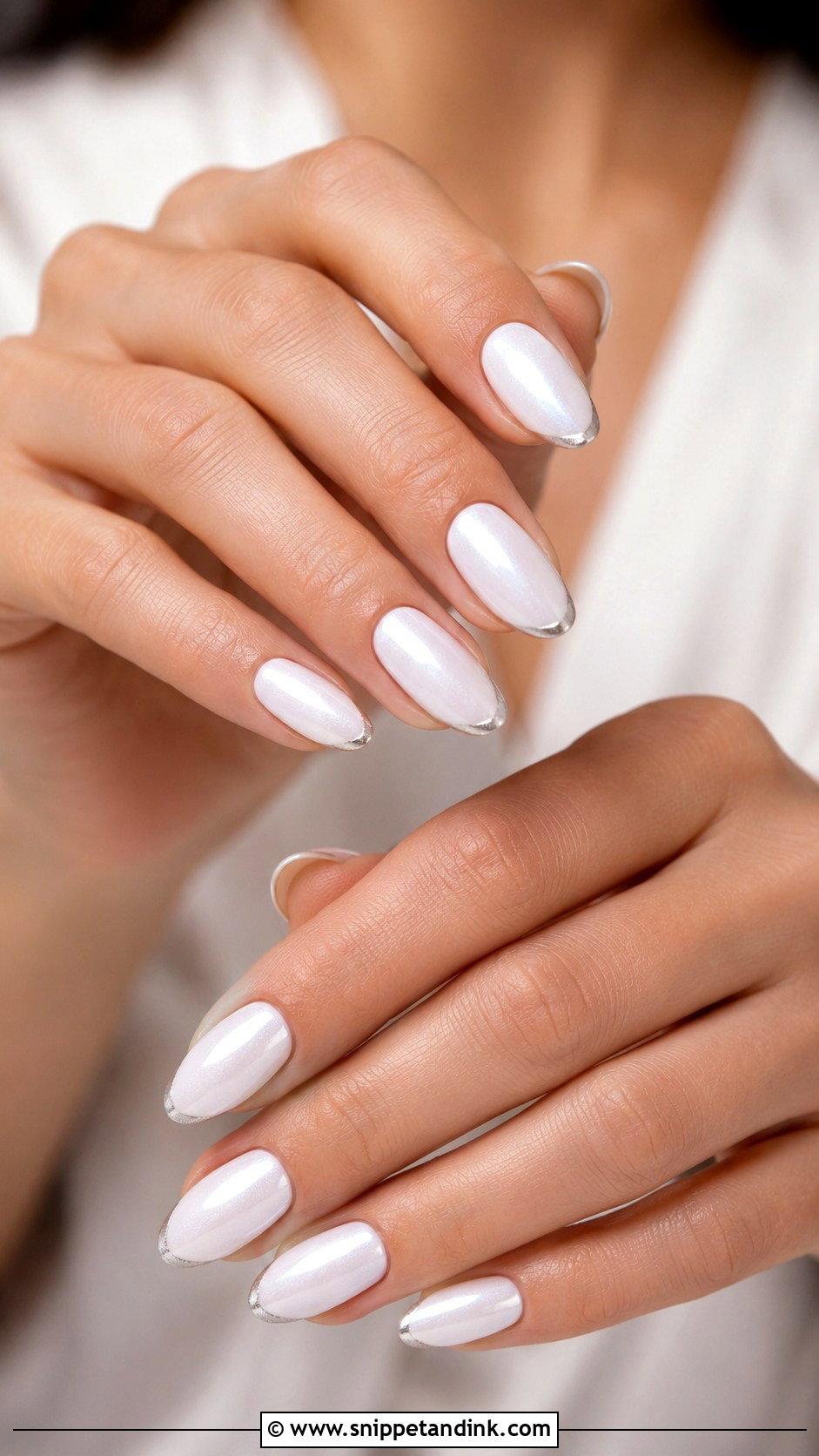 Silver White Wedding Nails - Snippet and Ink - 20 Silver Wedding Nails