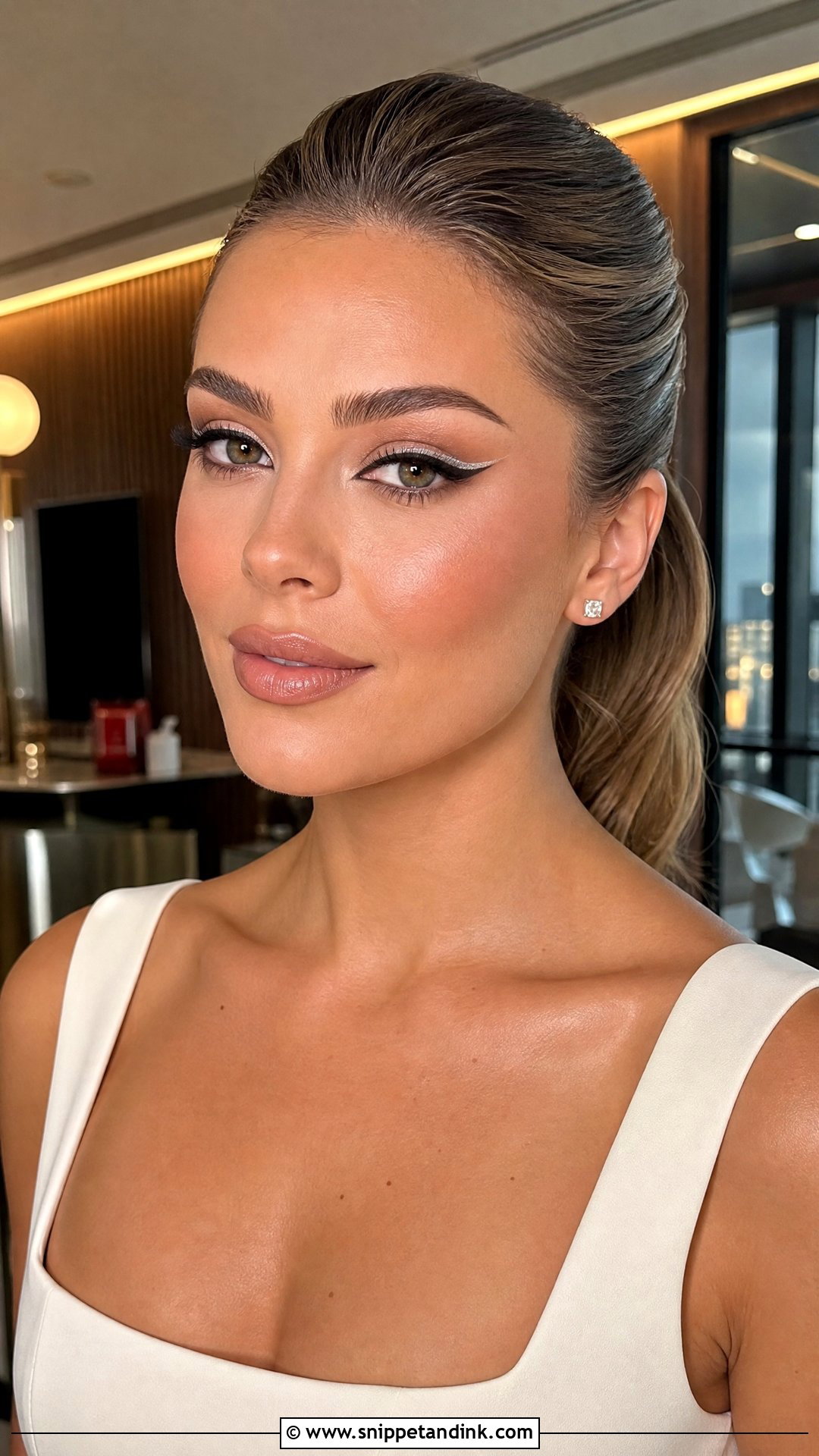 Silver Winged Liner Bridal Makeup - Snippet and Ink - 20 Silver Bridal Makeup Ideas