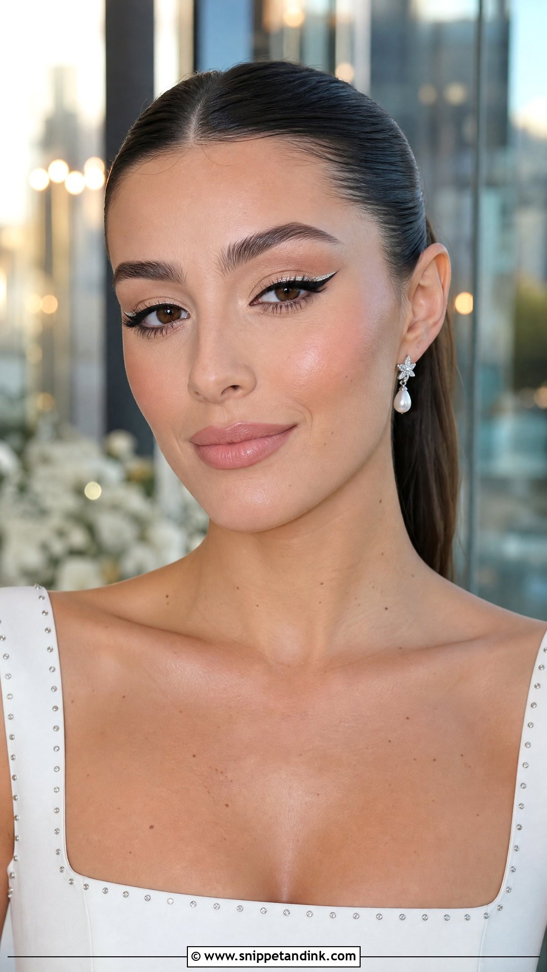 Silver Winged Liner Wedding Makeup - Snippet and Ink - 20 Silver Wedding Makeup Ideas