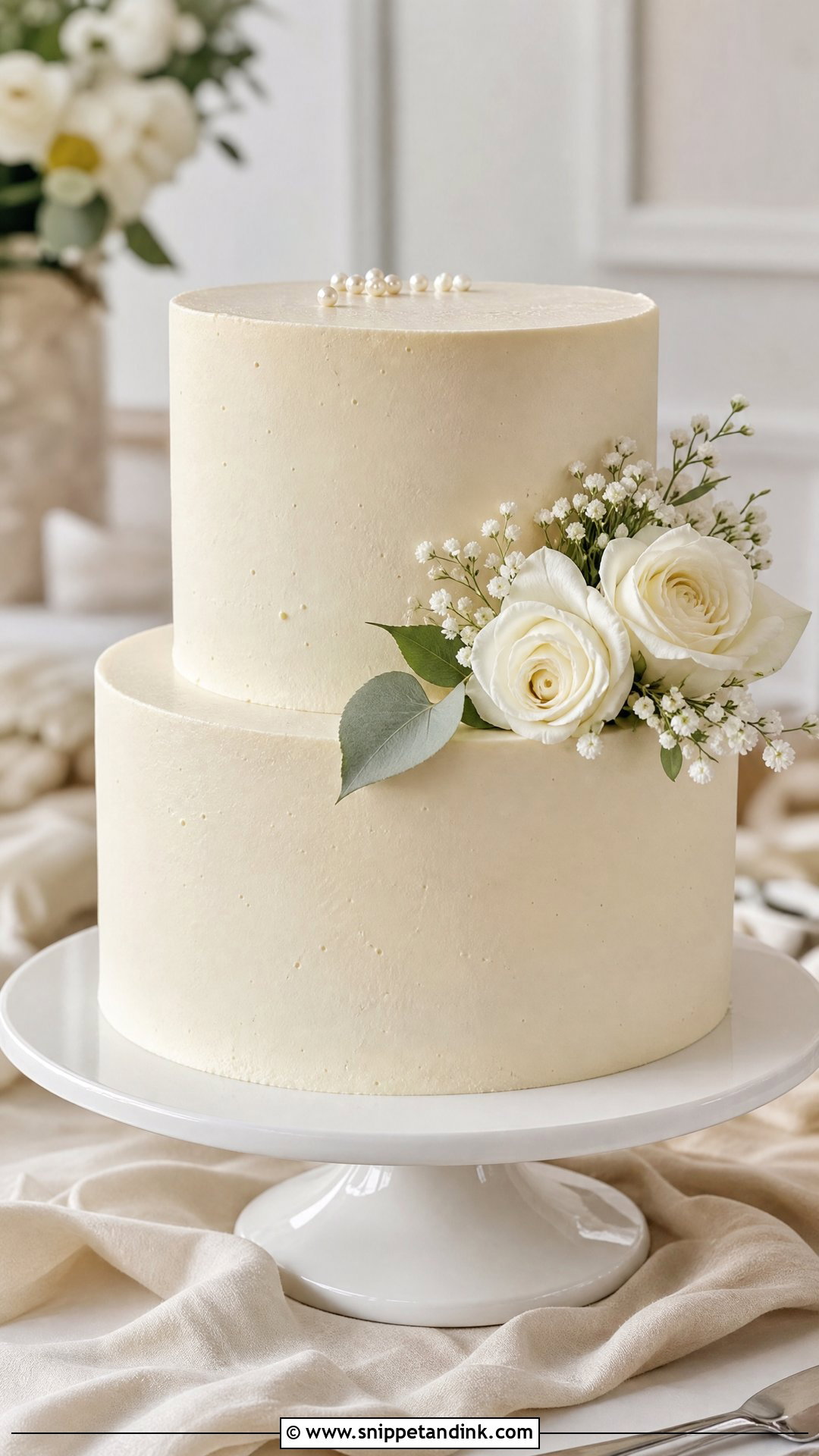 Simple 2 Tier Wedding Cake - Snippet and Ink - 25 2 Tier Wedding Cake Ideas
