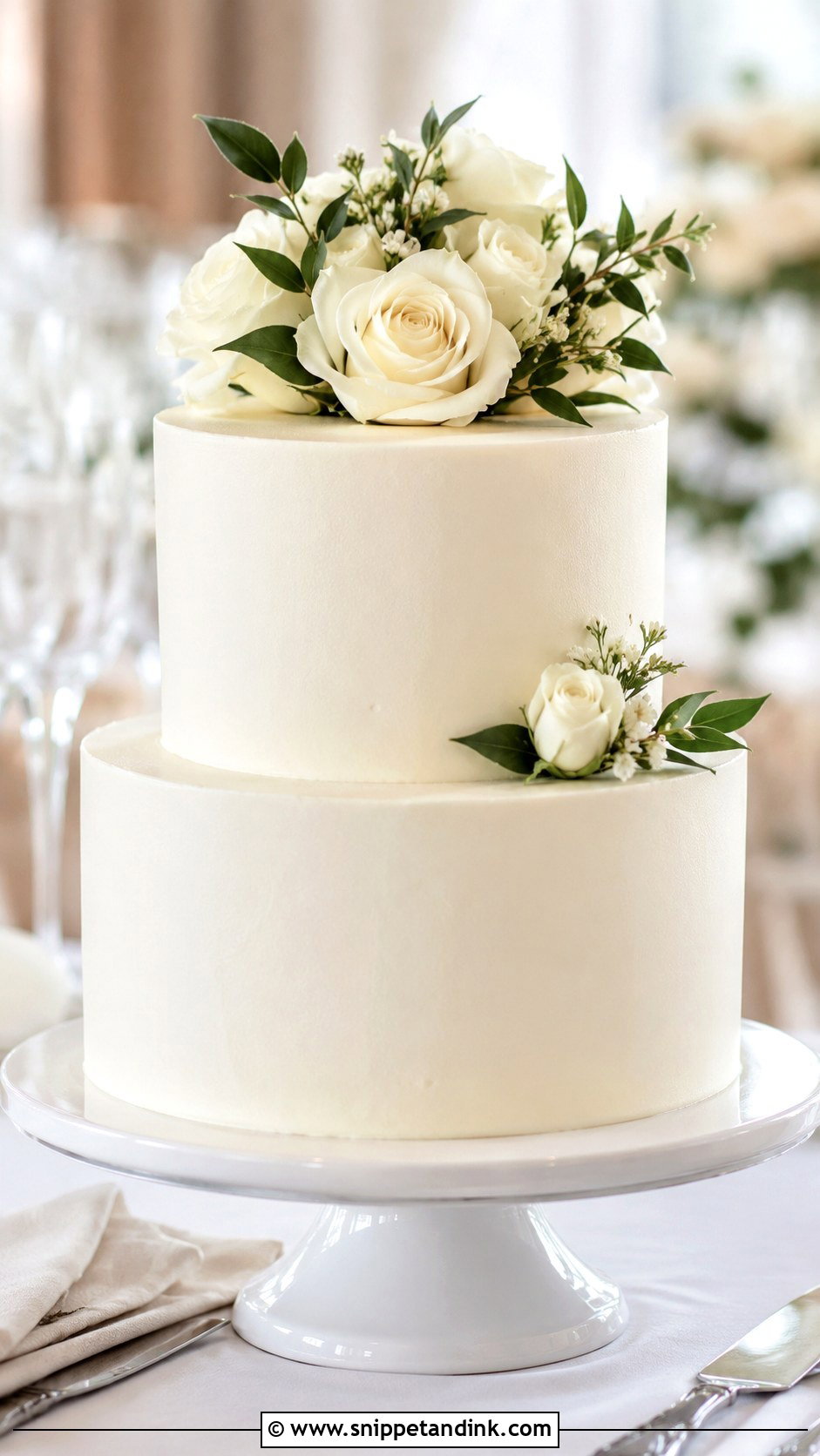 Simple 2 Tier Wedding Cake - Snippet and Ink - 20 2 Tier Wedding Cakes
