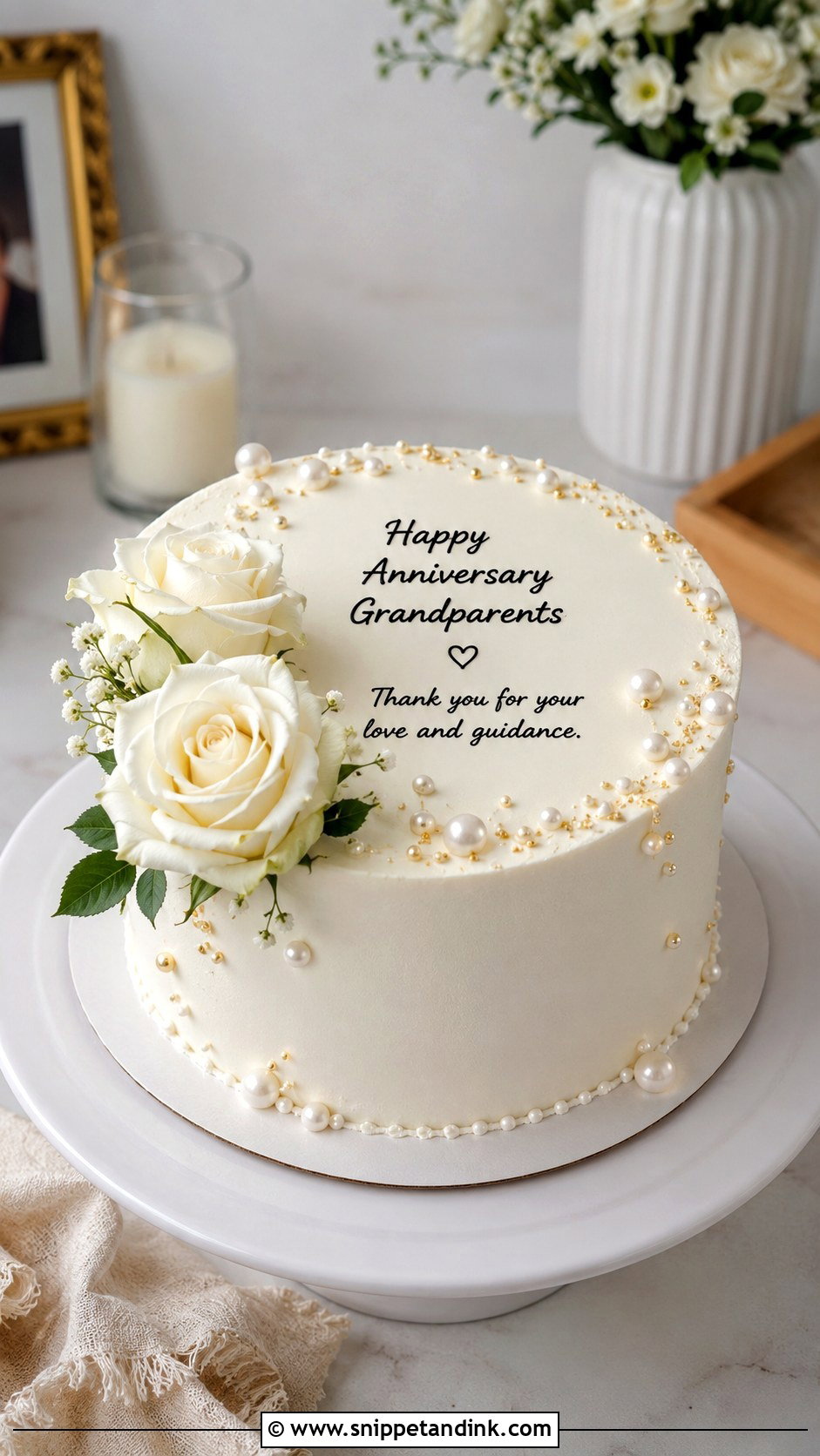 Simple Anniversary Cake - Snippet and Ink - 20 Anniversary Cake for Grandparents