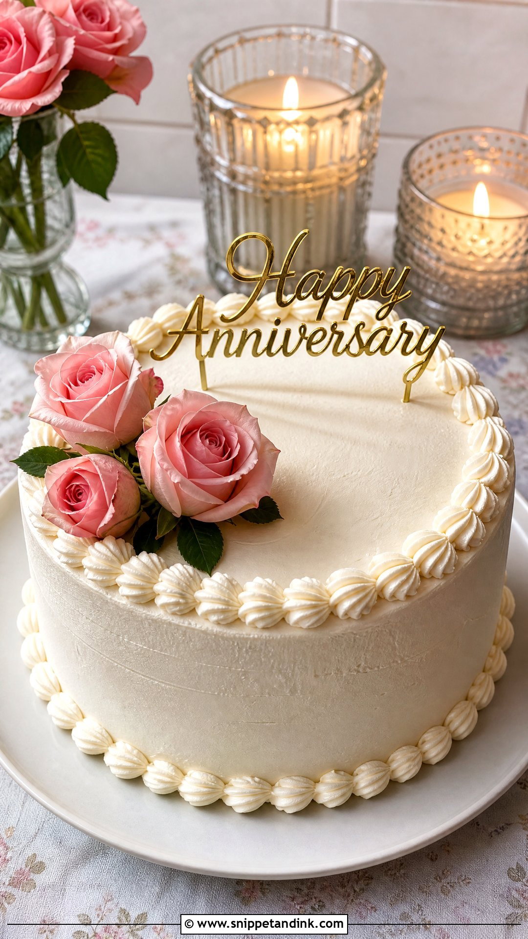 Simple Anniversary Cake - Snippet and Ink - 30 Marriage Anniversary Cake Design Ideas