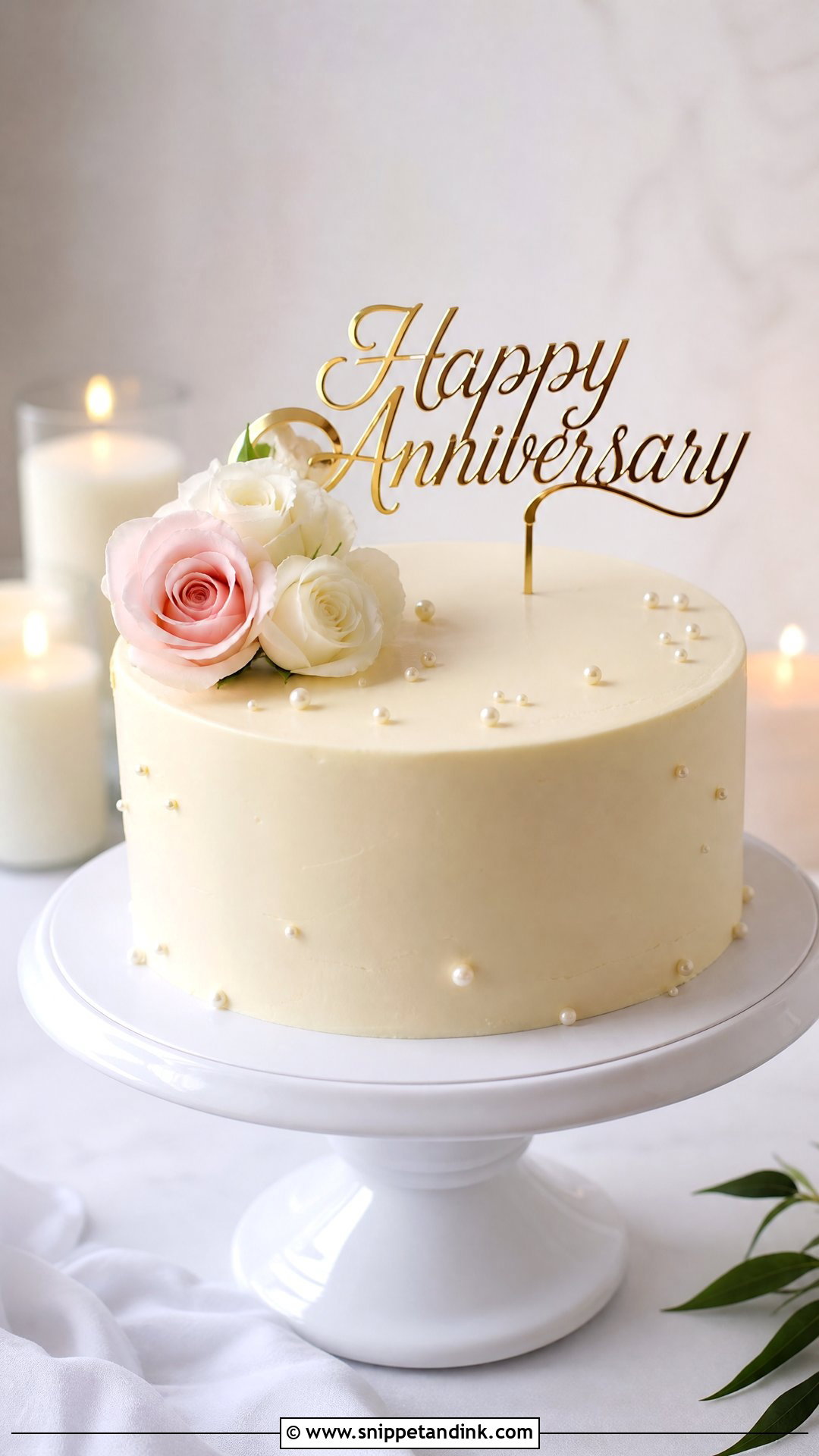 Simple Anniversary Cake - Snippet and Ink - 30 Marriage Anniversary Cake Ideas