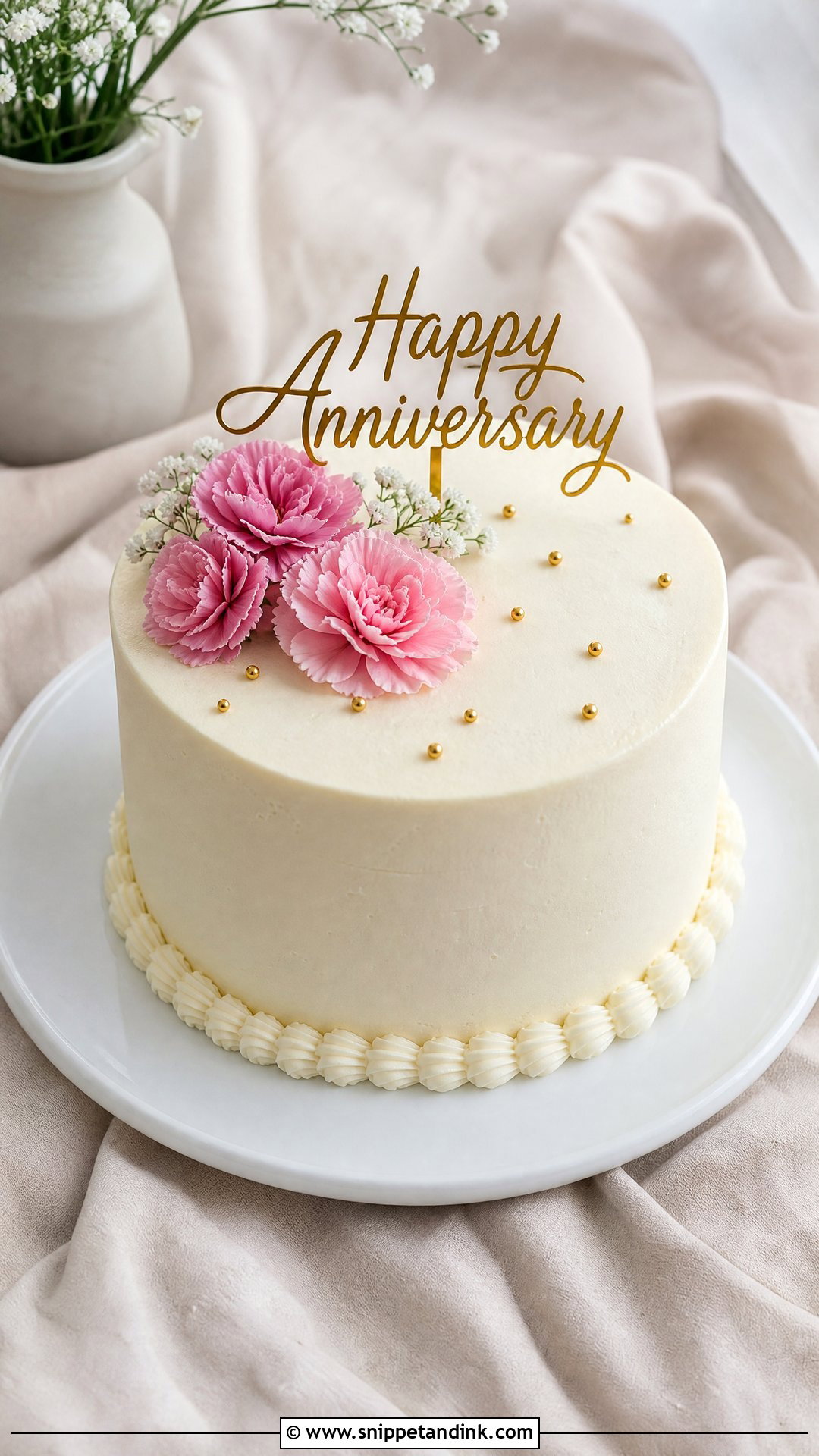 Simple Anniversary Cake - Snippet and Ink - 35 Happy Anniversary Cakes