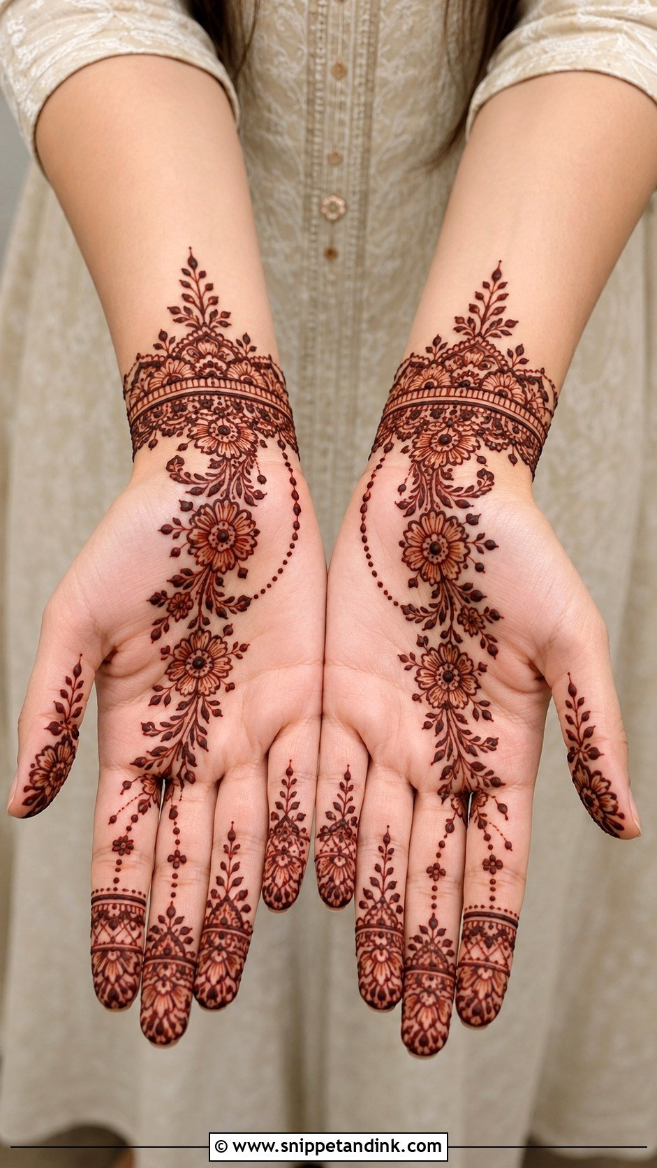 Simple Arabic Bail Front Hand Mehndi Design - Snippet and Ink - 35 Simple Arabic Front Hand Mehndi Designs