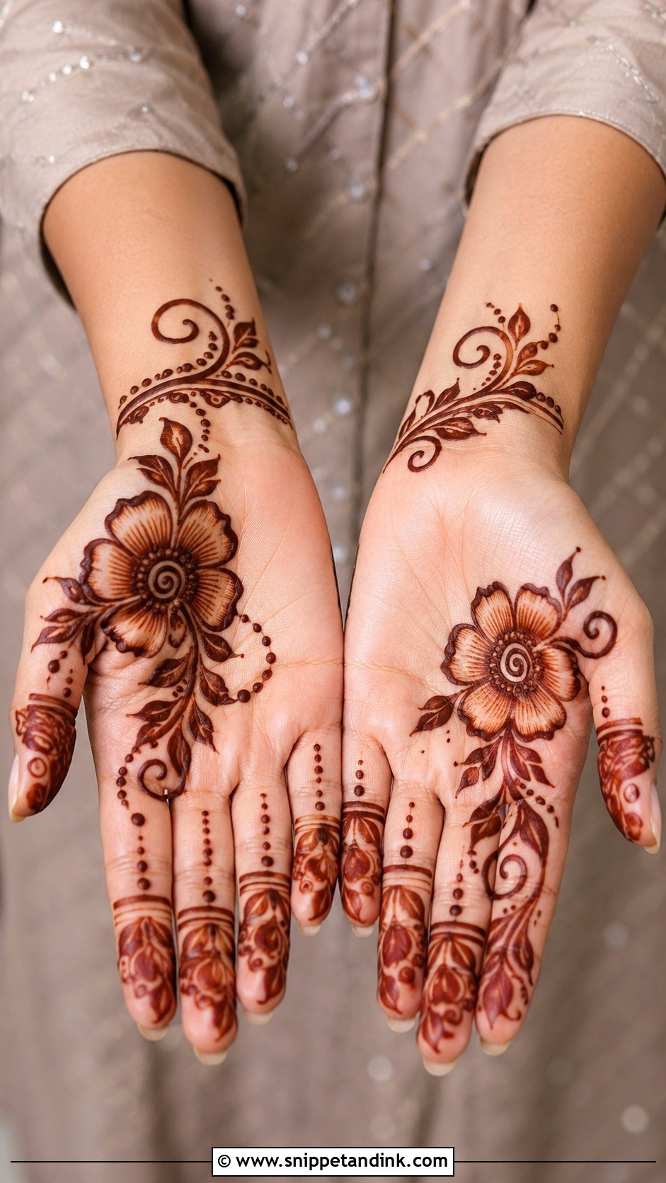 Simple Arabic Beginner Front Hand Mehndi Design - Snippet and Ink - 35 Simple Arabic Front Hand Mehndi Designs