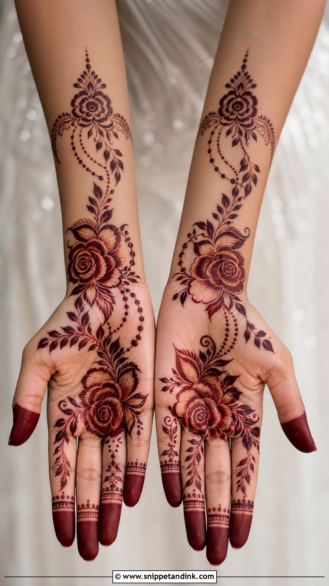Simple Arabic Bridal Mehndi Design - Snippet and Ink - 20 Simple Mehindi Bridal Designs