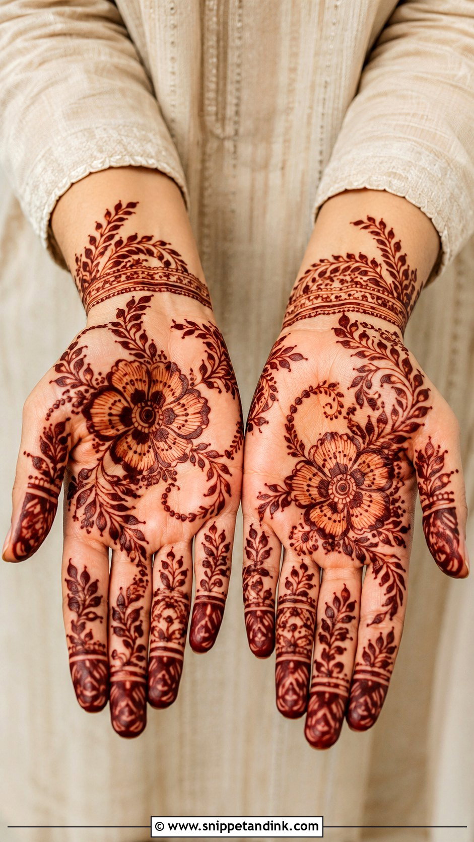 Simple Arabic Eid Front Hand Mehndi Design - Snippet and Ink - 35 Simple Arabic Front Hand Mehndi Designs
