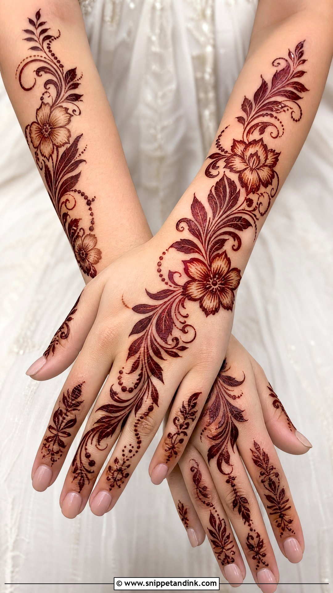 Simple Arabic Engagement Mehndi Design - Snippet and Ink - 25 Simple Engagement Mehndi Designs